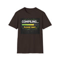 "Compiling... Please Wait" Programmer Loading Graphic Tee Funny IT Tech Humor T-Shirt