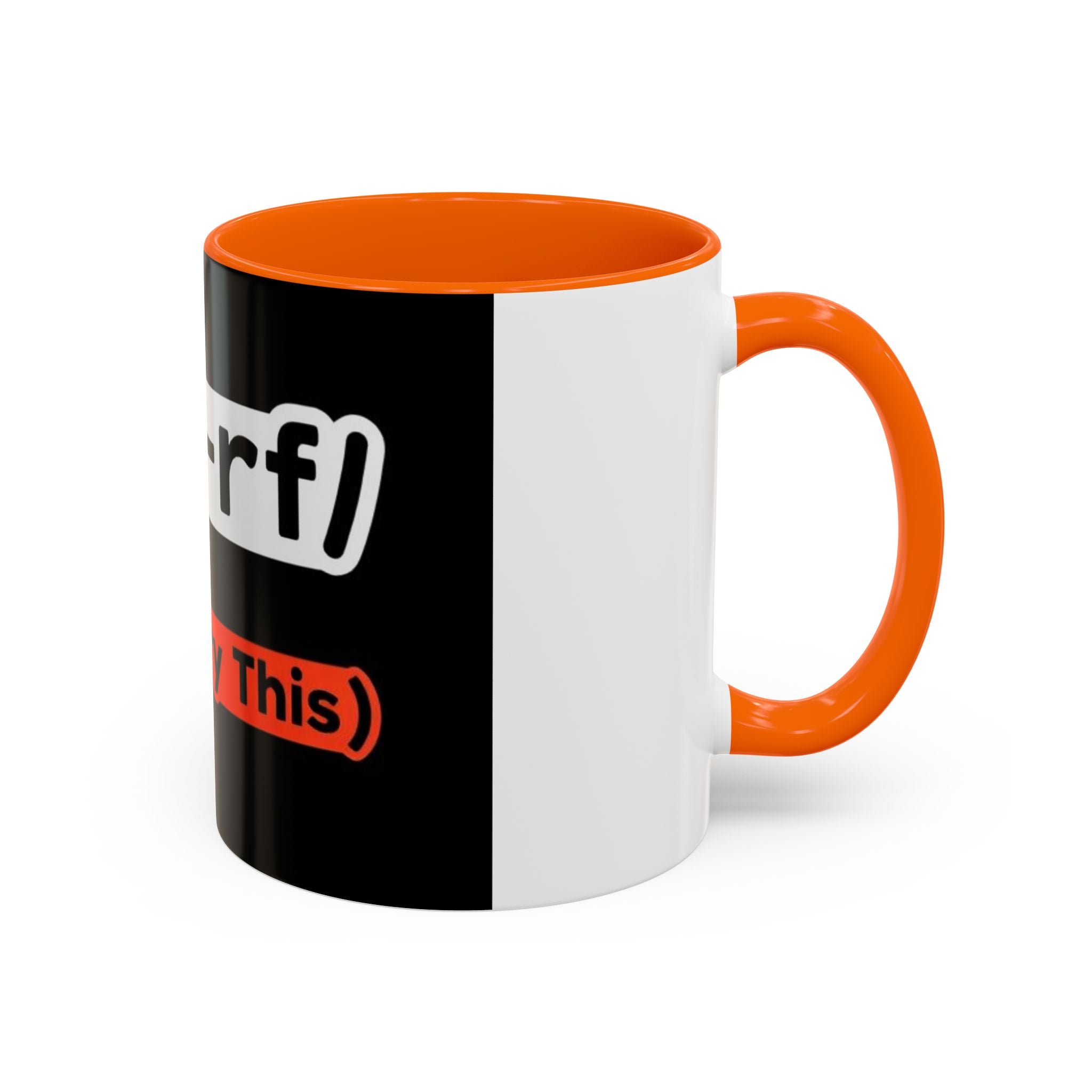 "rm -rf / (Don't Try This)" Funny IT Tech Humor Black Accent Ceramic Coffee Mug