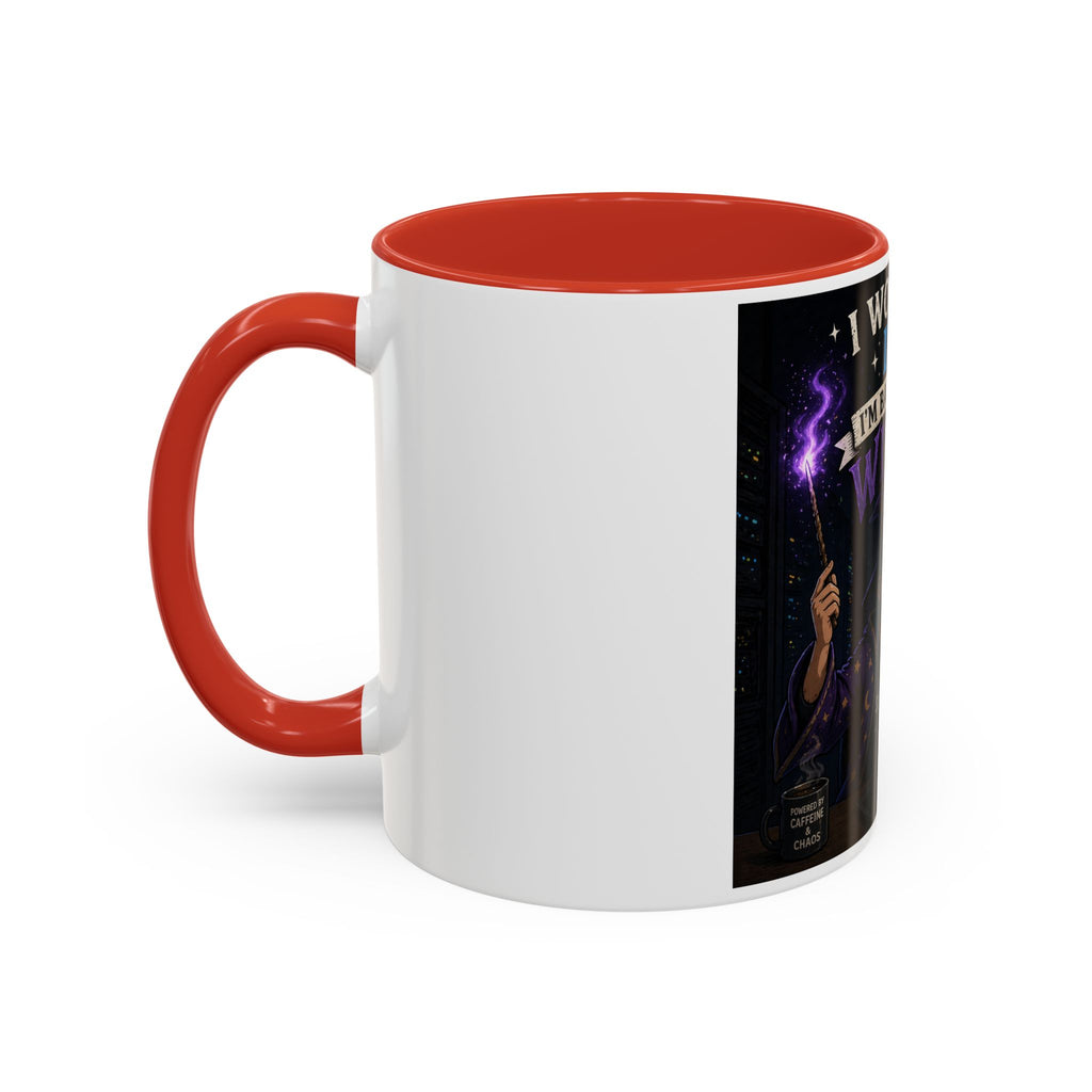"I Work in IT... I'm Basically a Wizard" Funny IT Tech Support Humor Coffee Mug