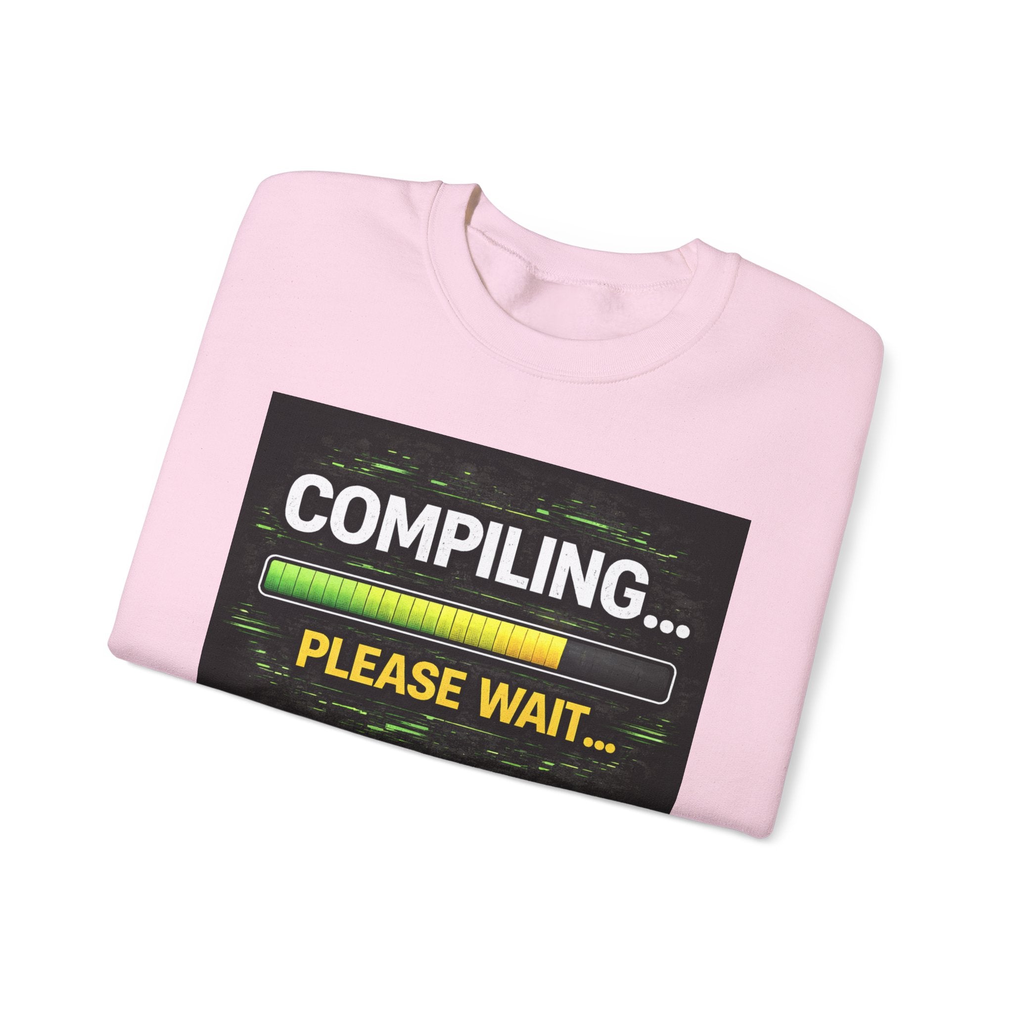 "Compiling... Please Wait" Tech Humor Crewneck Sweatshirt