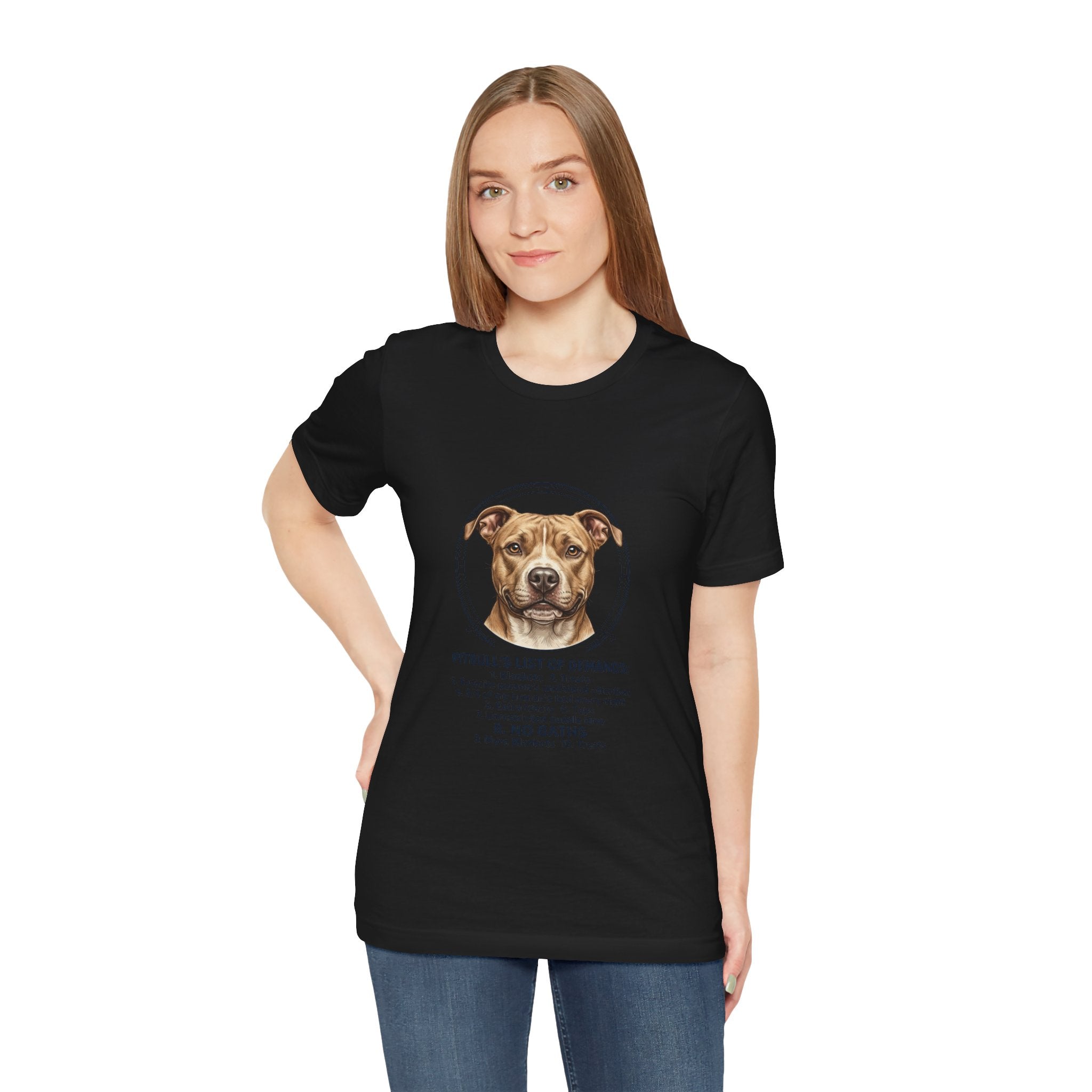 Pitbull Mom List of Demands T-Shirt | Dog Mom, Rescue Pride Tee