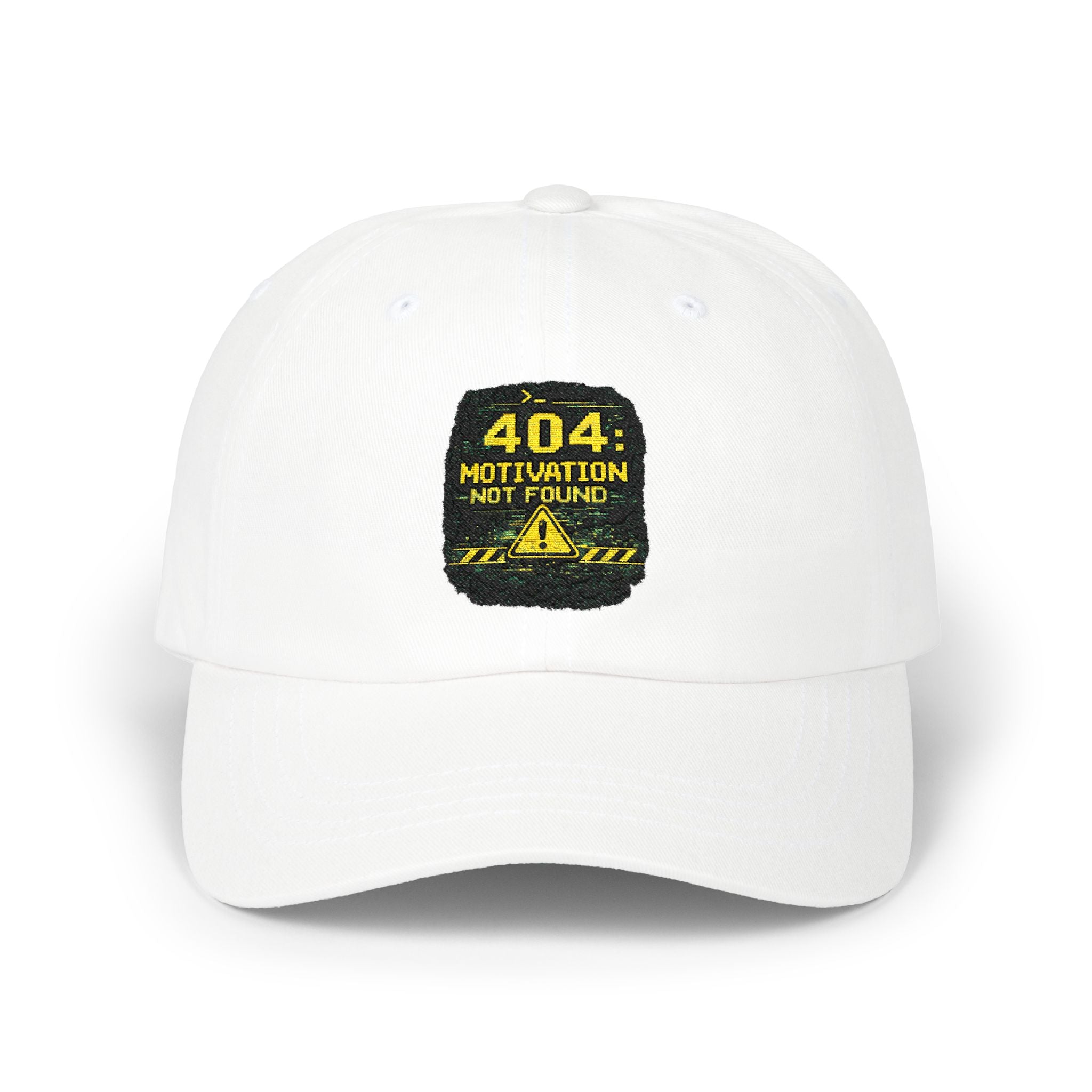 "Error 404 Motivation Not Found" Tech Humor Funny IT Baseball Hat/Cap