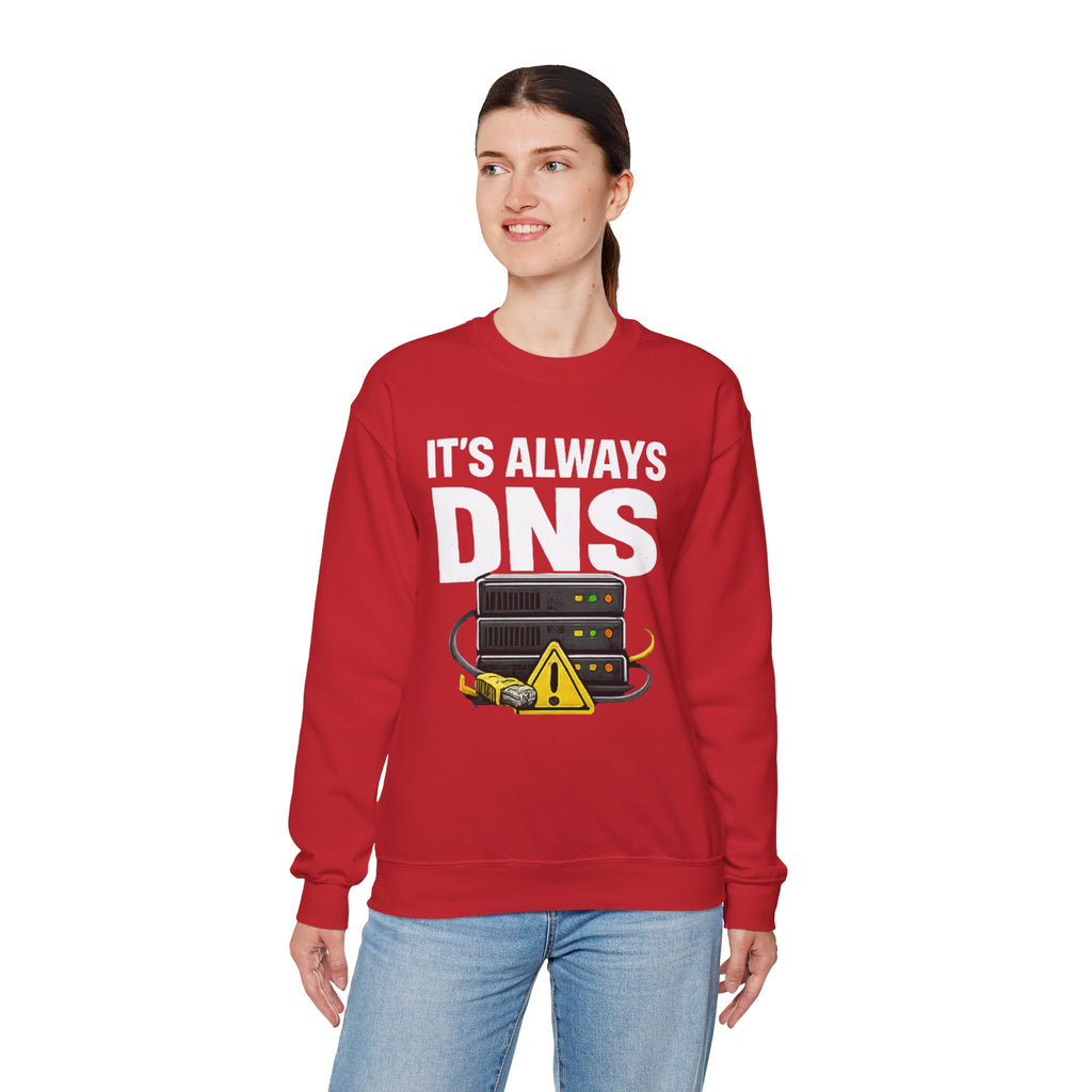 "Its Always DNS" Unisex Heavy Blend™ Crewneck Sweatshirt