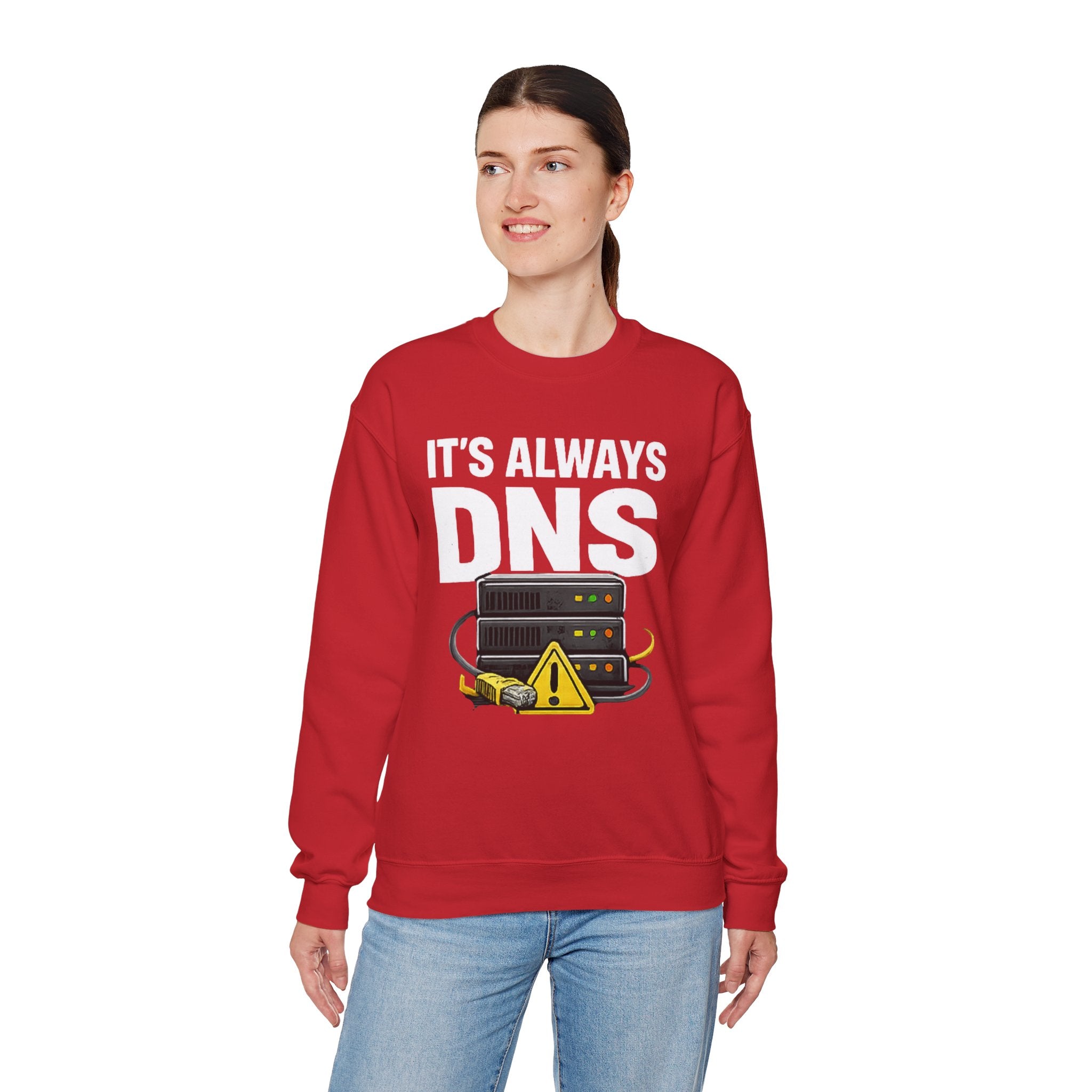 "Its Always DNS" Unisex Heavy Blend™ Crewneck Sweatshirt