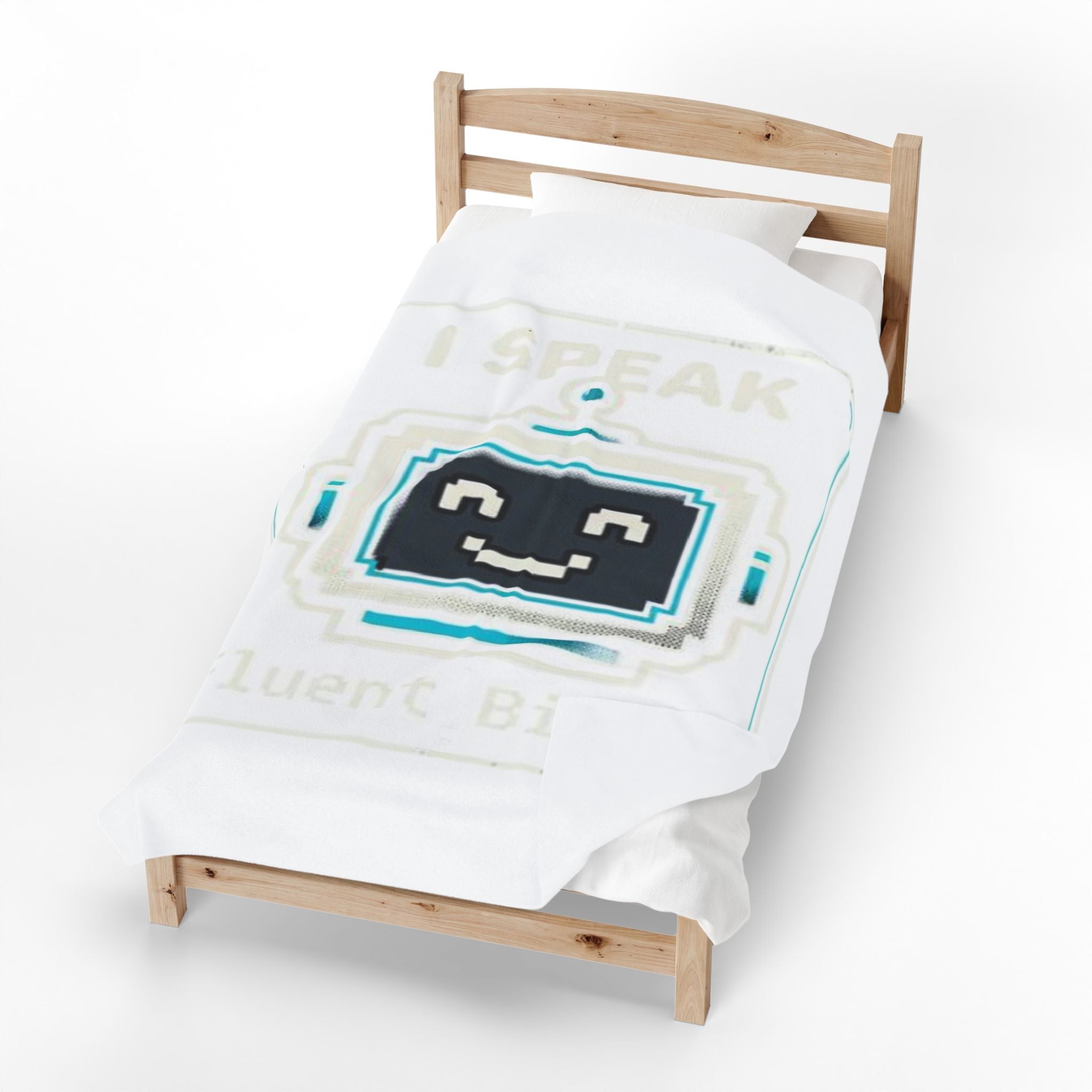 "I Speak Fluent Binary" IT Humor Funny IT Velveteen Plush Blanket