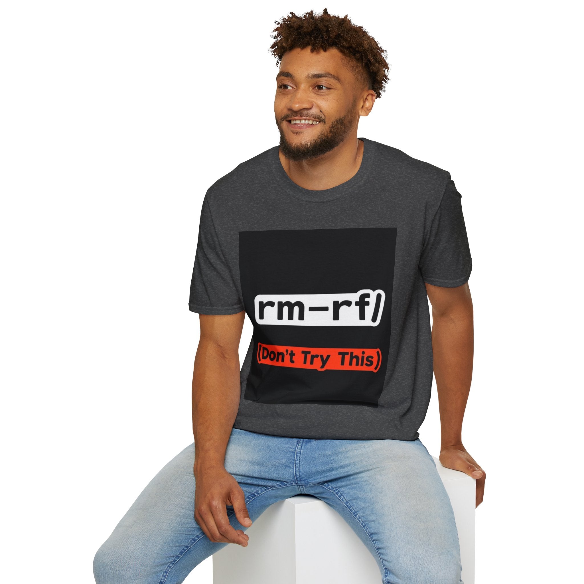 "rm -rf/ (Don't Try This)" Funny IT T-Shirt Hacker Tech Humor Command Tee