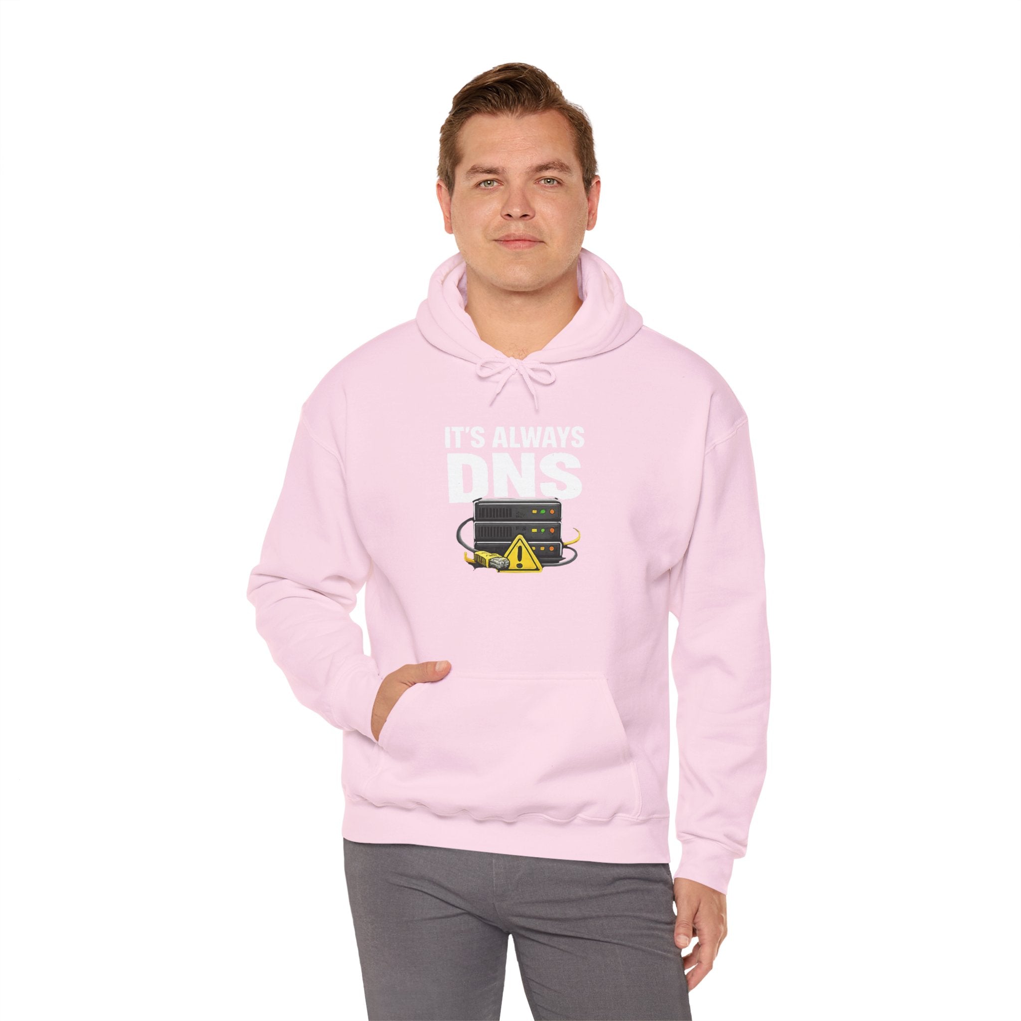 "It's Always DNS" Tech Humor Unisex Heavy Blend™ Hoodie