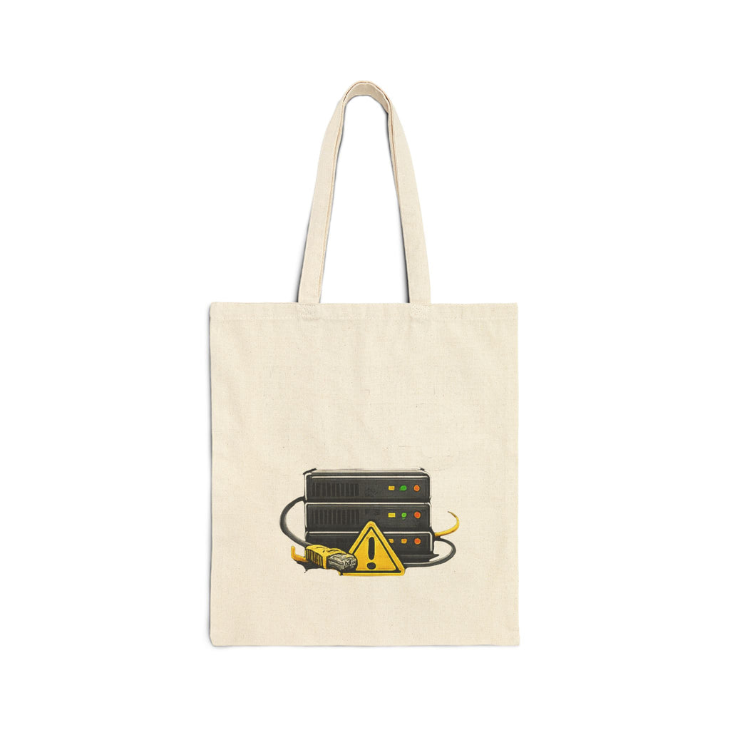"It's Always DNS" Humorous IT Tote Bag — Techie Data Center Canvas Tote