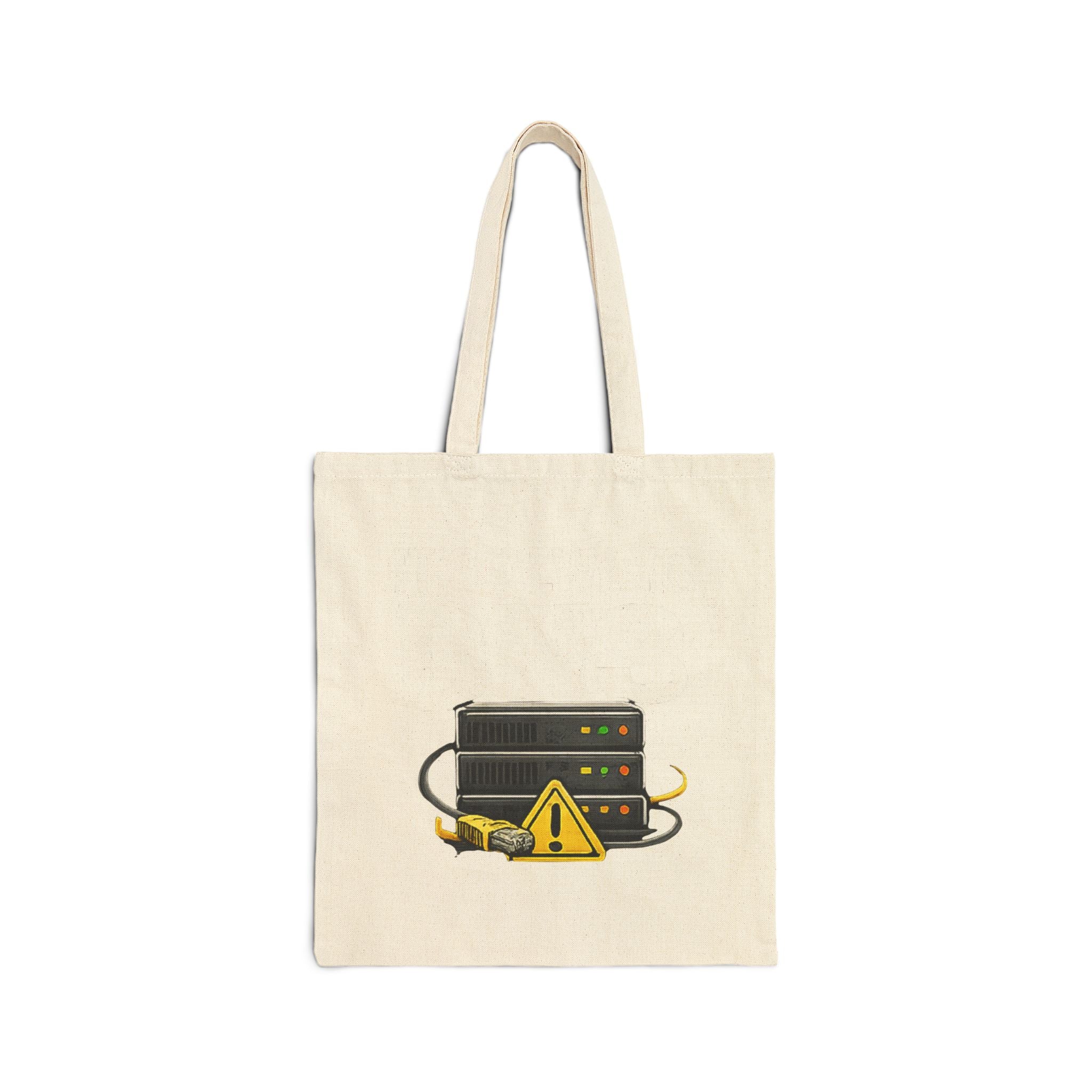 "It's Always DNS" Humorous IT Tote Bag — Techie Data Center Canvas Tote