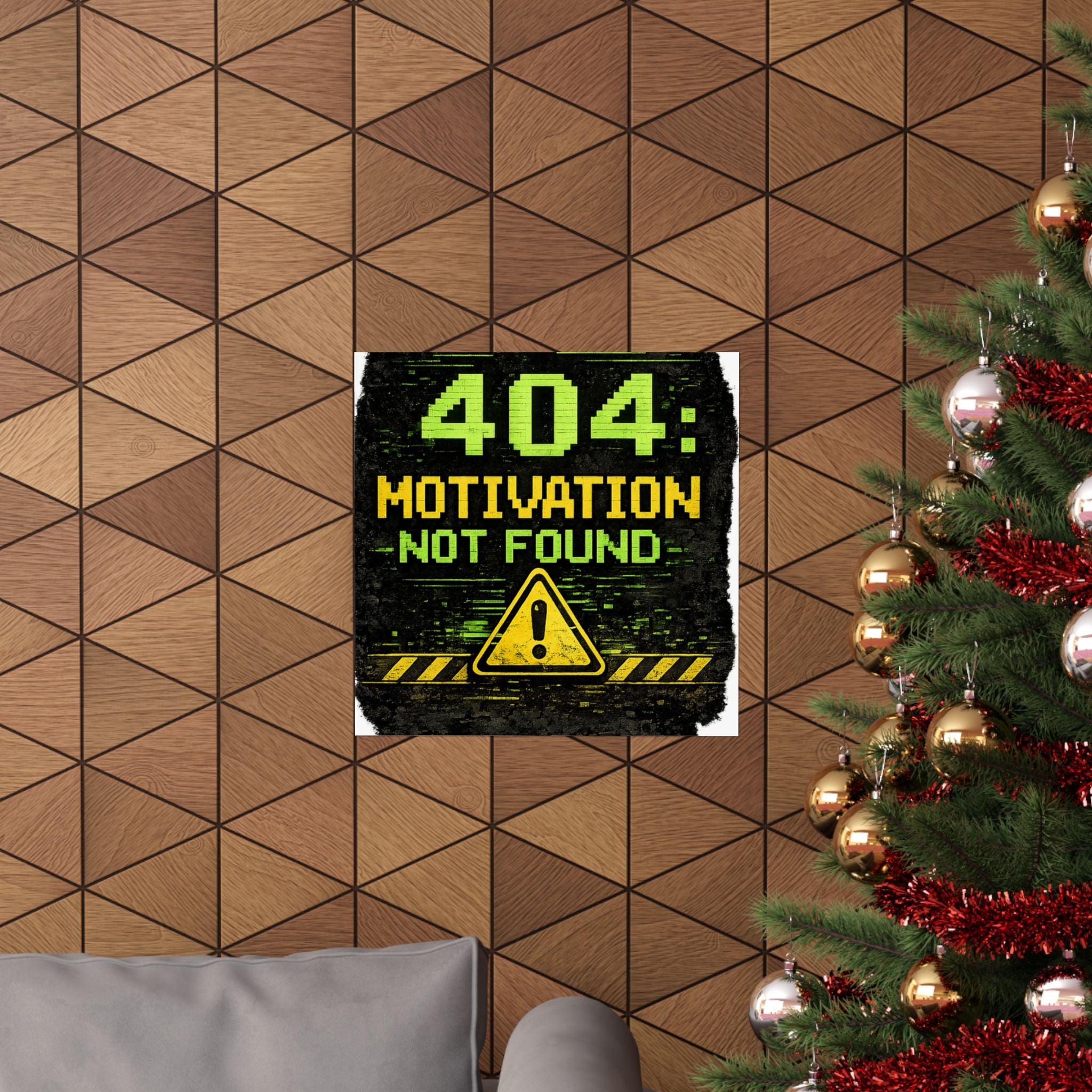 "Error 404 Motivation Not Found" Geek Tech Humor Funny IT Matte Vertical Posters