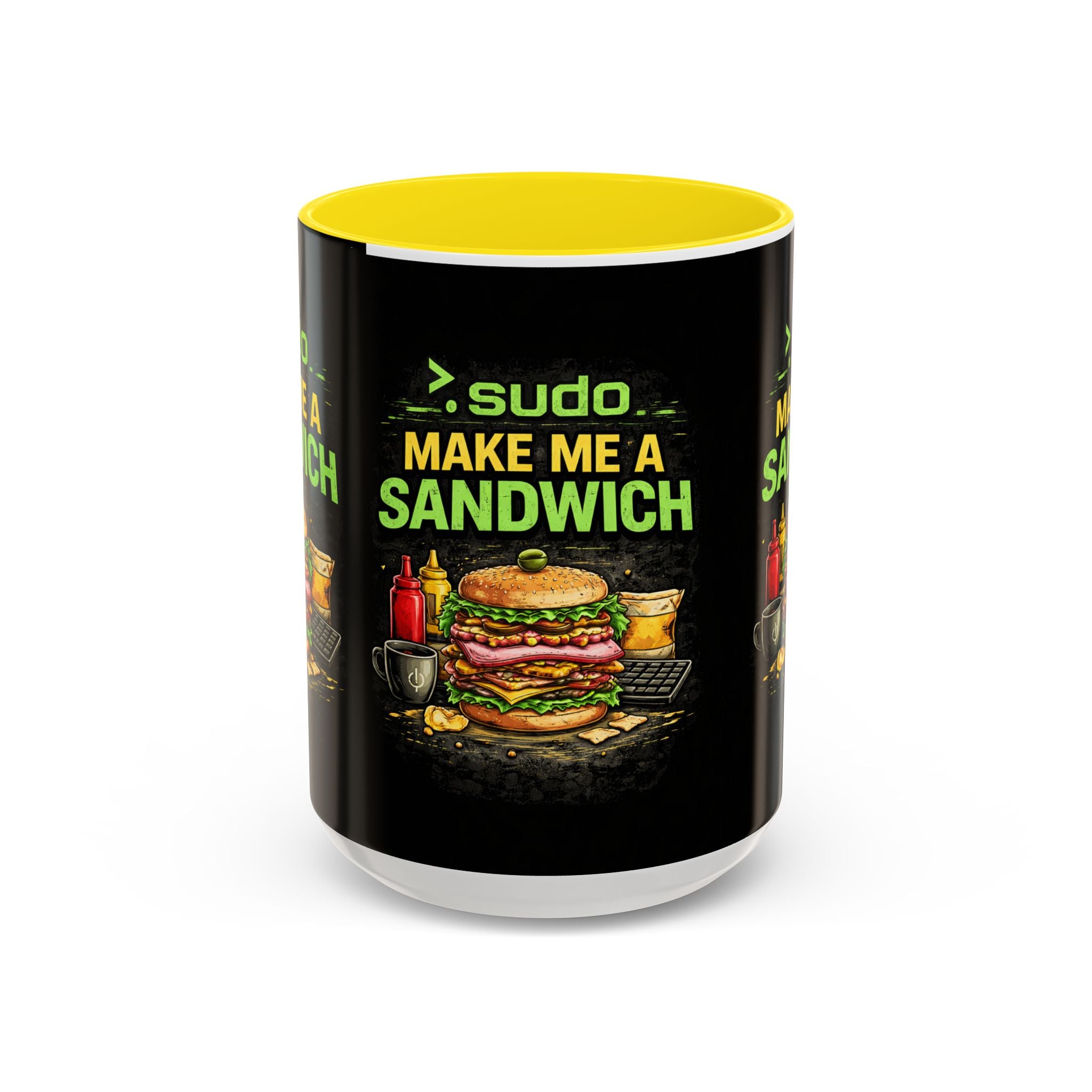 ">. Sudo Make Me a Sandwich" IT Humor Accent Coffee Mug (11, 15oz)