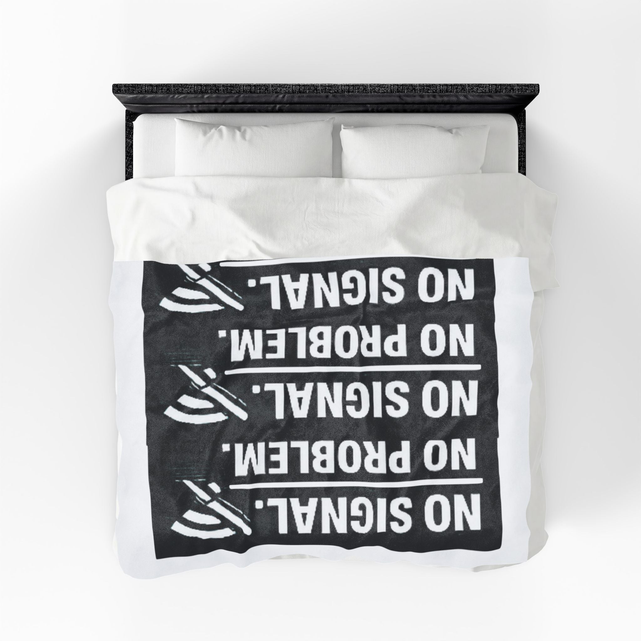 "No Signal No Problem" IT Humor Funny IT Velveteen Plush Blanket