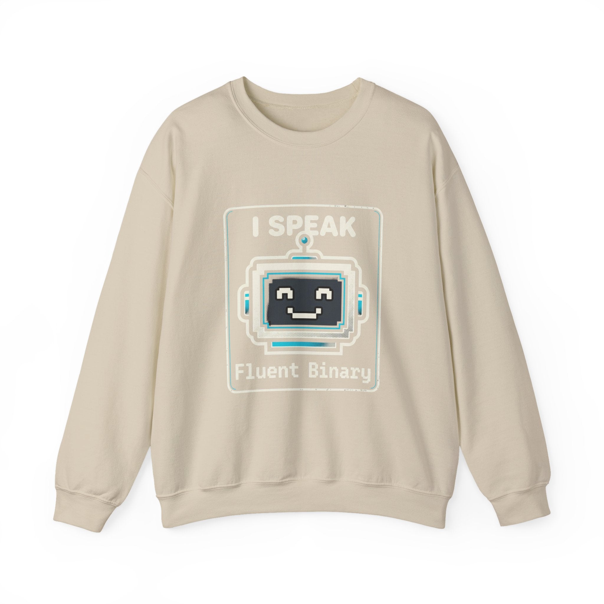 "I Speak Fluent Binary" Funny IT Crewneck Sweatshirt