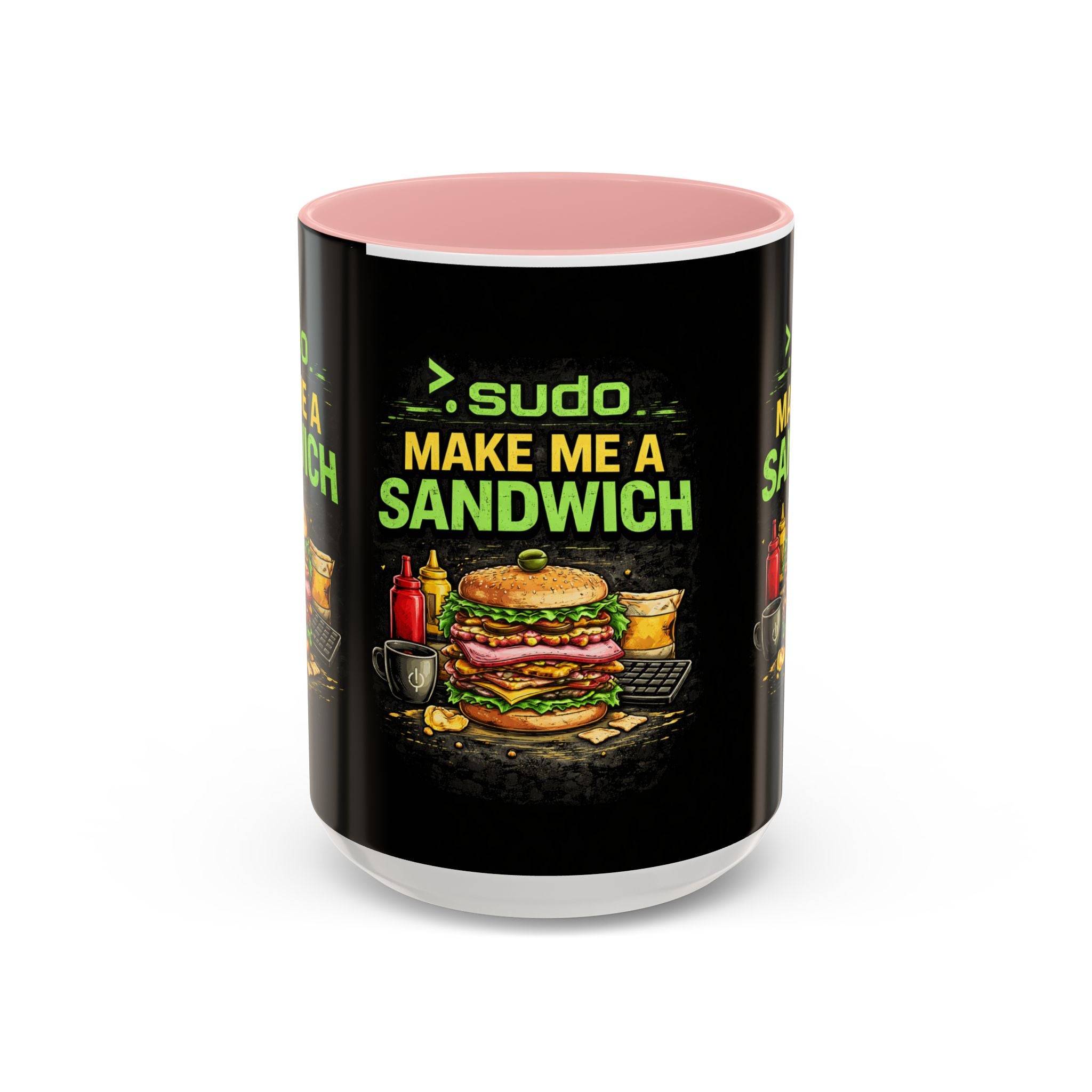 ">. Sudo Make Me a Sandwich" IT Humor Accent Coffee Mug (11, 15oz)
