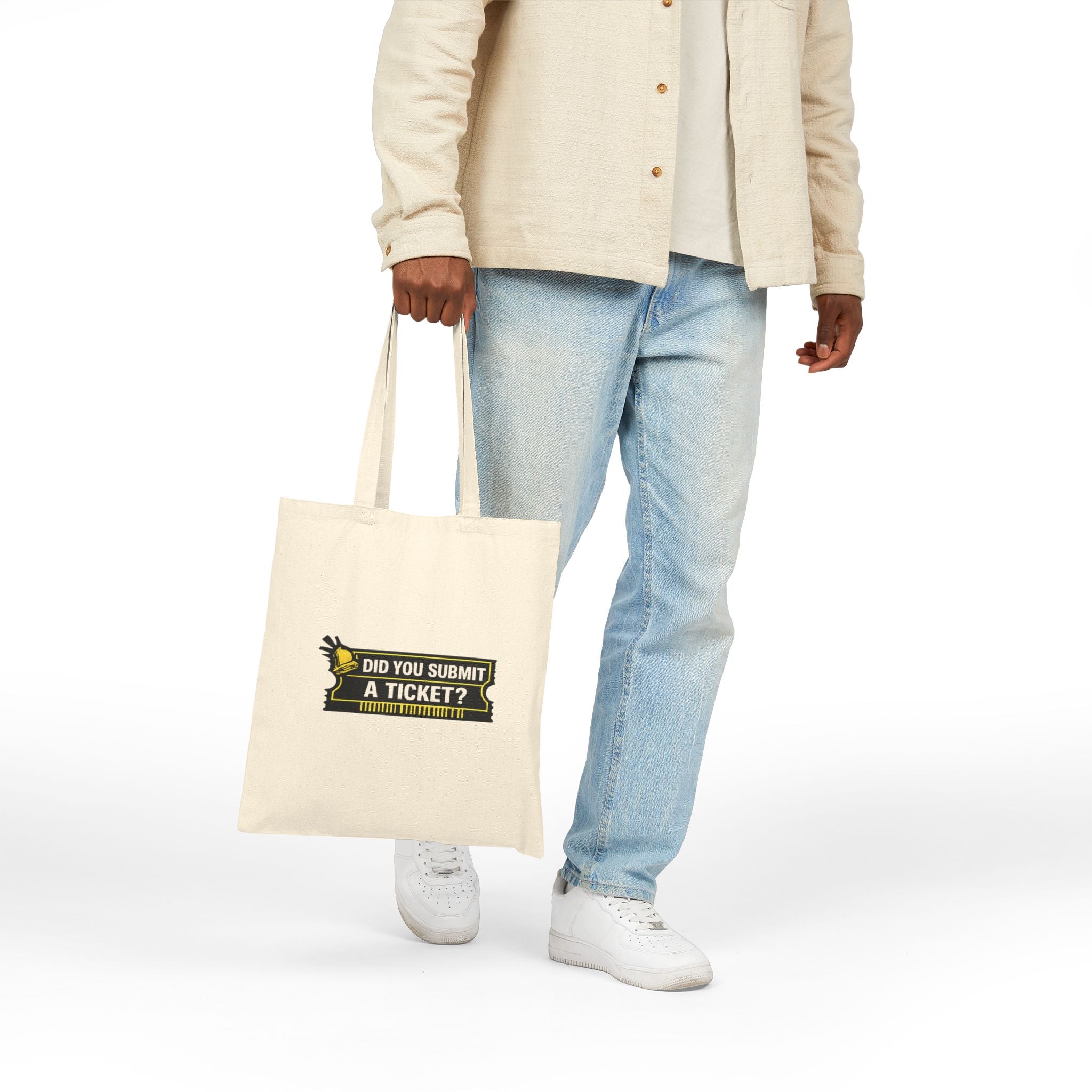 “Did You Submit a Ticket?” Funny IT Support Team Tech Humor Canvas Tote Bag