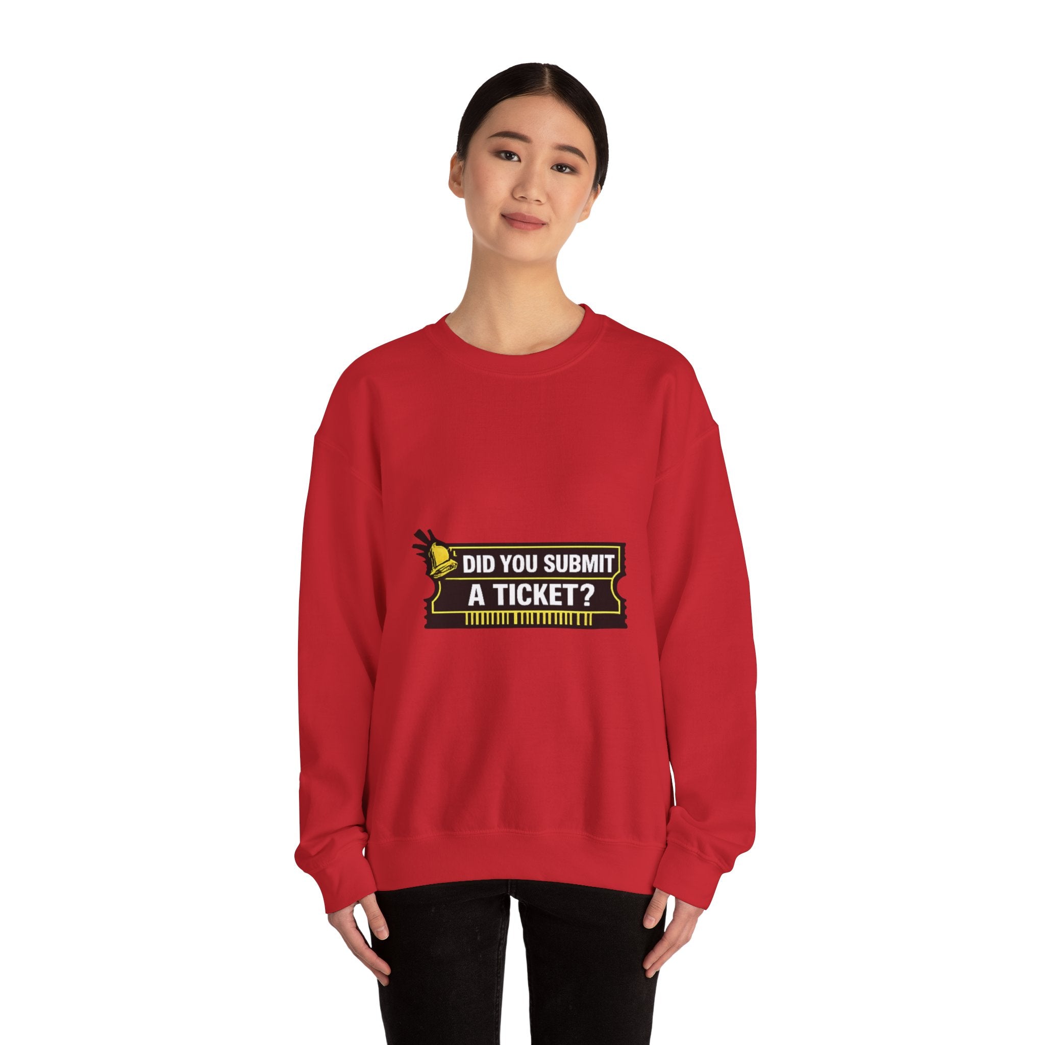 "Did You Submit a Ticket?" IT Support Humor Crewneck Sweatshirt