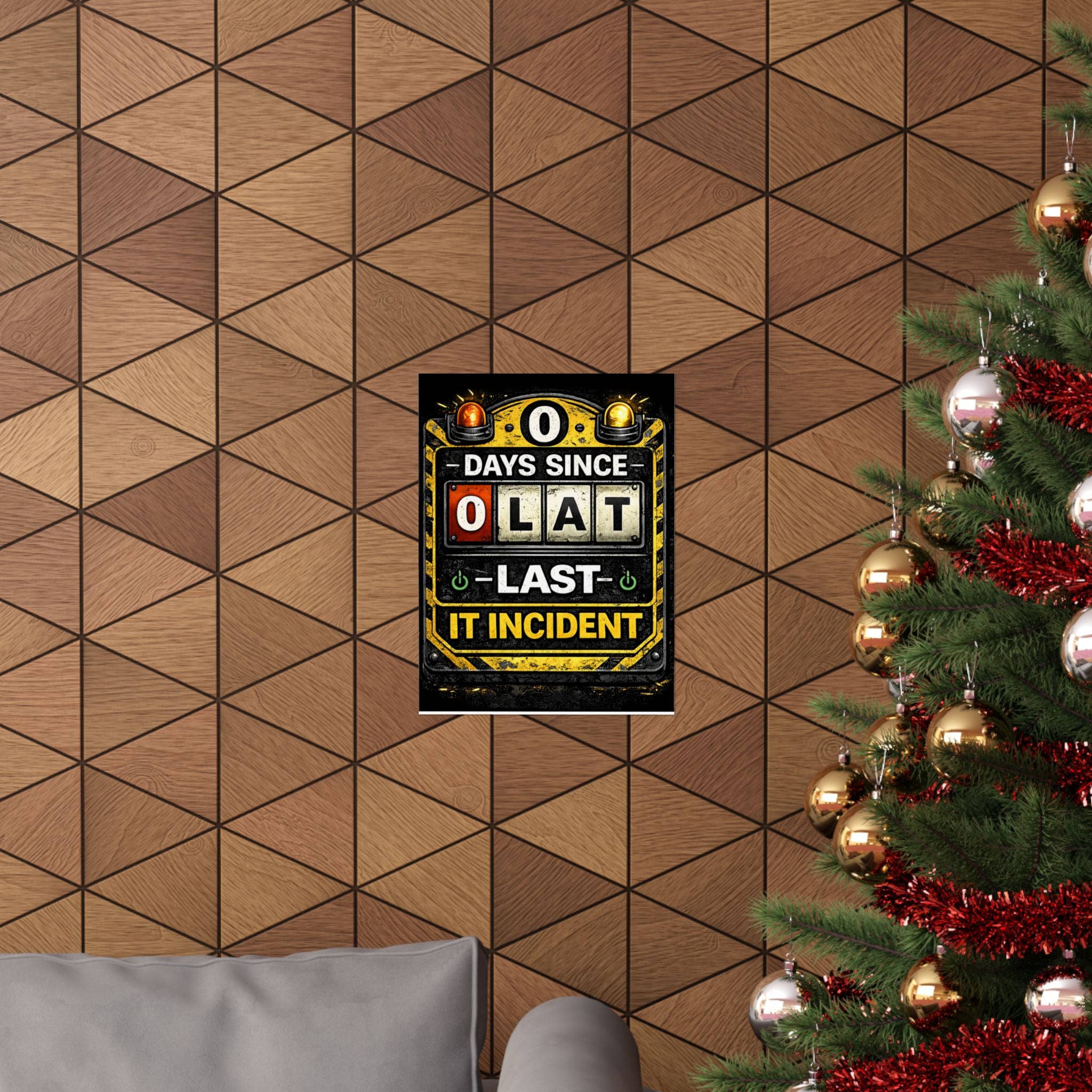 "0 Days Since Last IT Incident" Funny IT Tech Humor Matte Vertical Posters