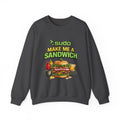Sweatshirt — ">sudo Make Me a Sandwich" Funny Linux Programmer Crewneck