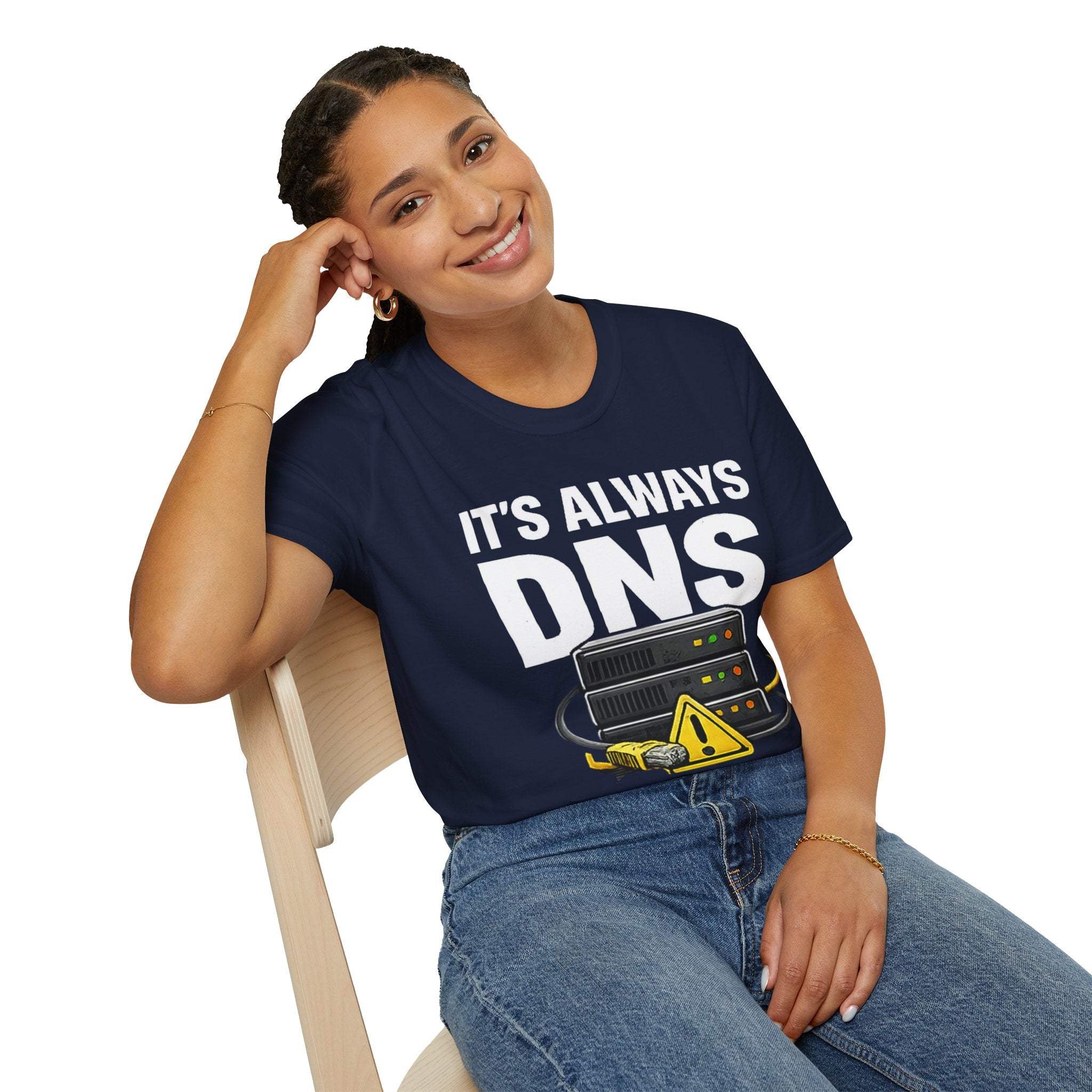 "It's Always DNS" Funny IT Tech Humor T-Shirt