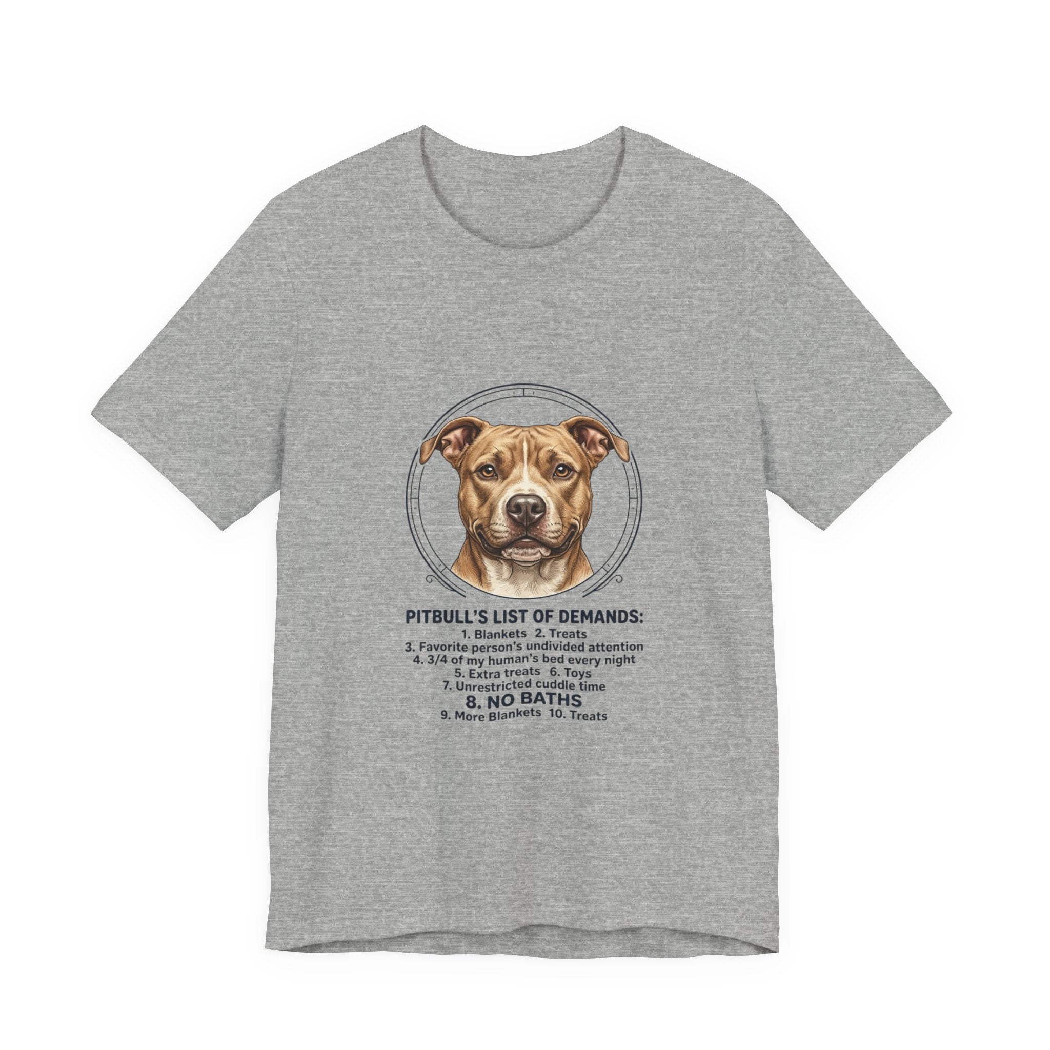 Pitbull Mom List of Demands T-Shirt | Dog Mom, Rescue Pride Tee