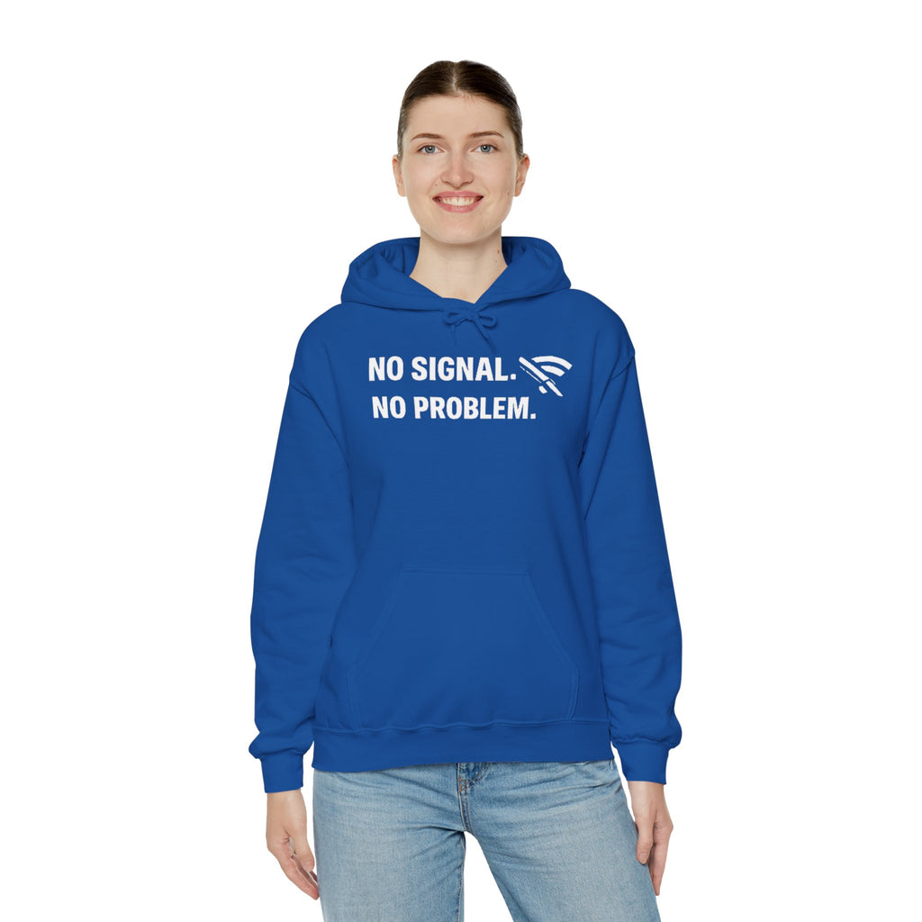 "No Signal, No Problem" IT Humor Unisex Heavy Blend™ Hoodie