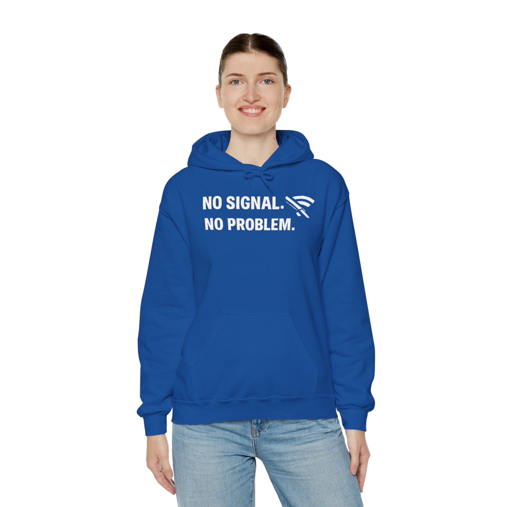 "No Signal, No Problem" IT Humor Unisex Heavy Blend™ Hoodie