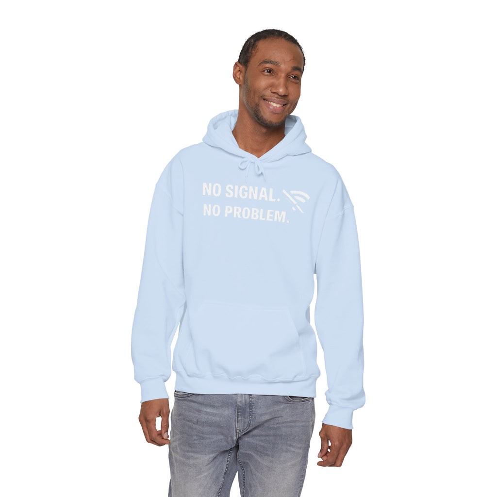 "No Signal, No Problem" IT Humor Unisex Heavy Blend™ Hoodie