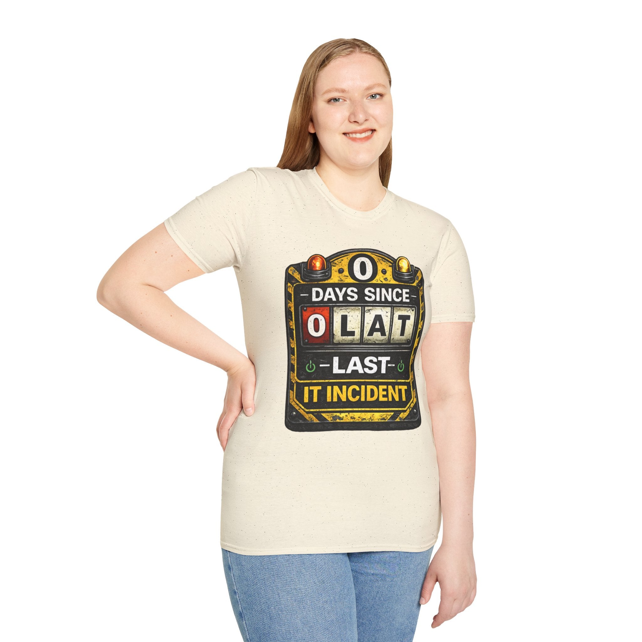 "0 Days Since Last IT Incident" Funny IT Tech Humor T-Shirt