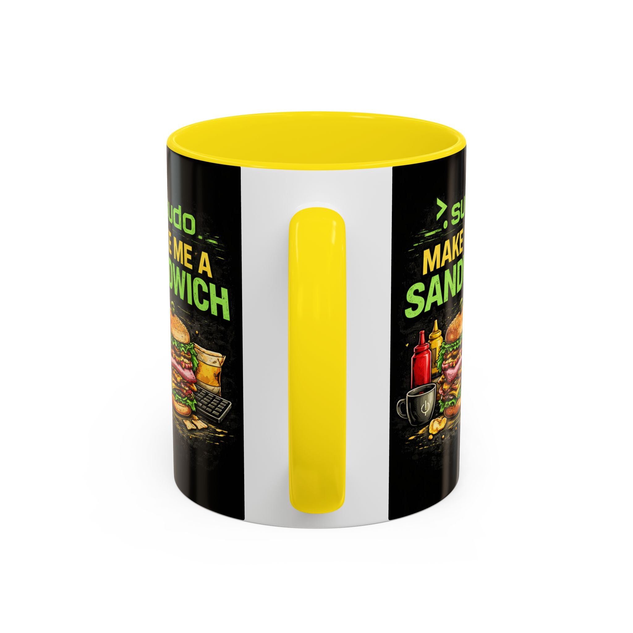 ">. Sudo Make Me a Sandwich" IT Humor Accent Coffee Mug (11, 15oz)