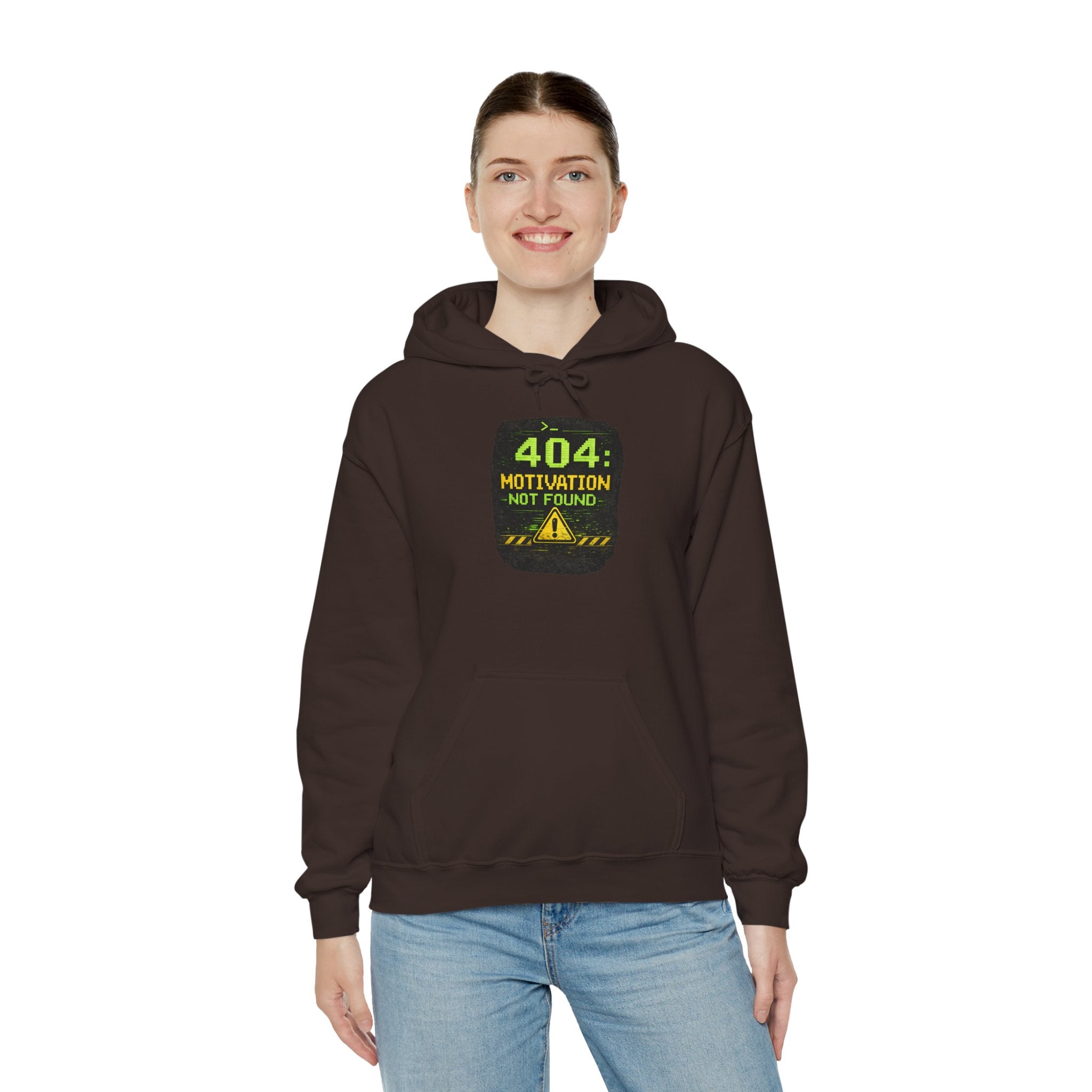 "Error 404 Motivation Not Found" IT Humor Unisex Heavy Blend™ Hoodie