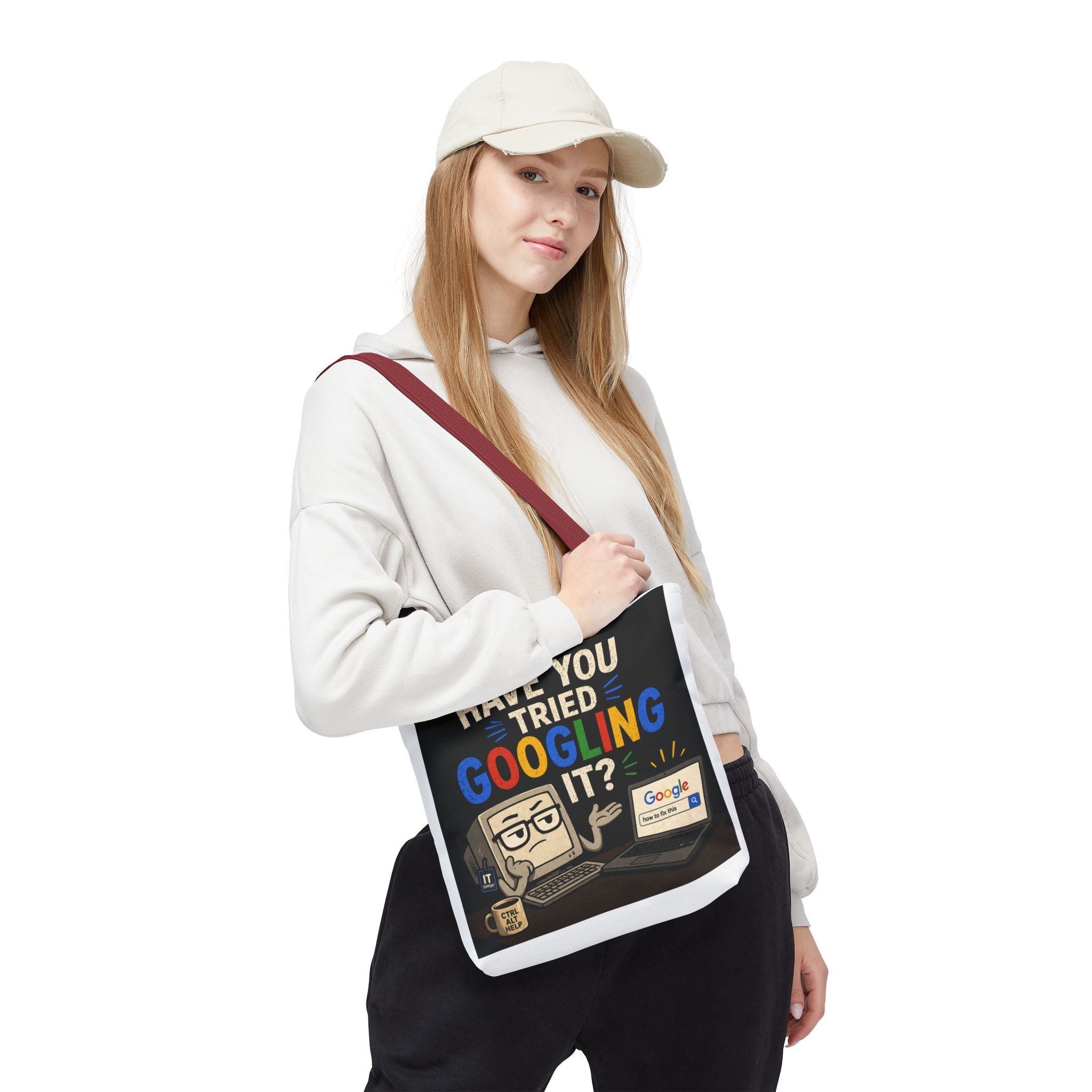 "Have You Tried Googling It?" Tote Bag – Funny Geek IT Humor Laptop Shopper