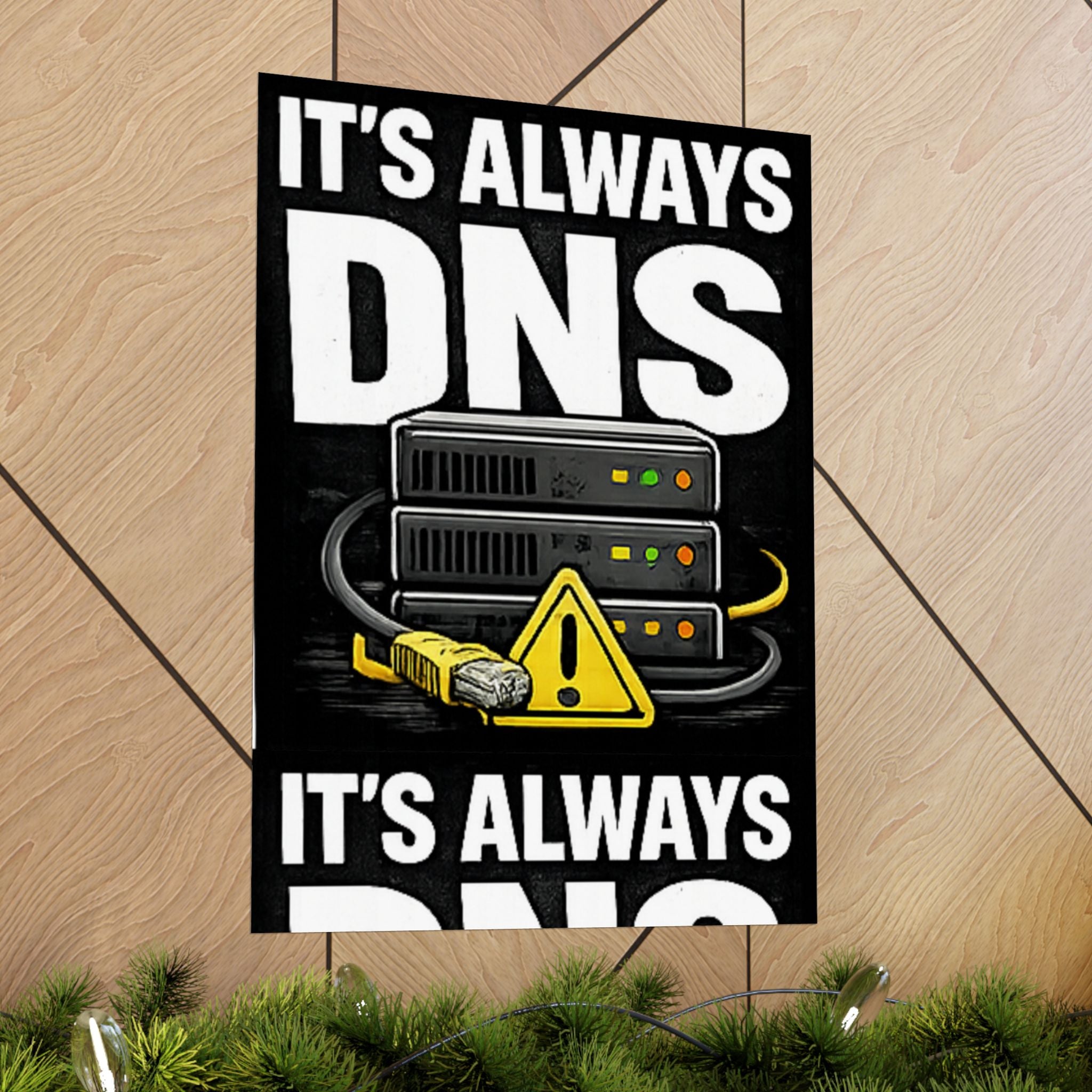 "It's Always DNS" Tech Humor Funny IT Matte Vertical Posters
