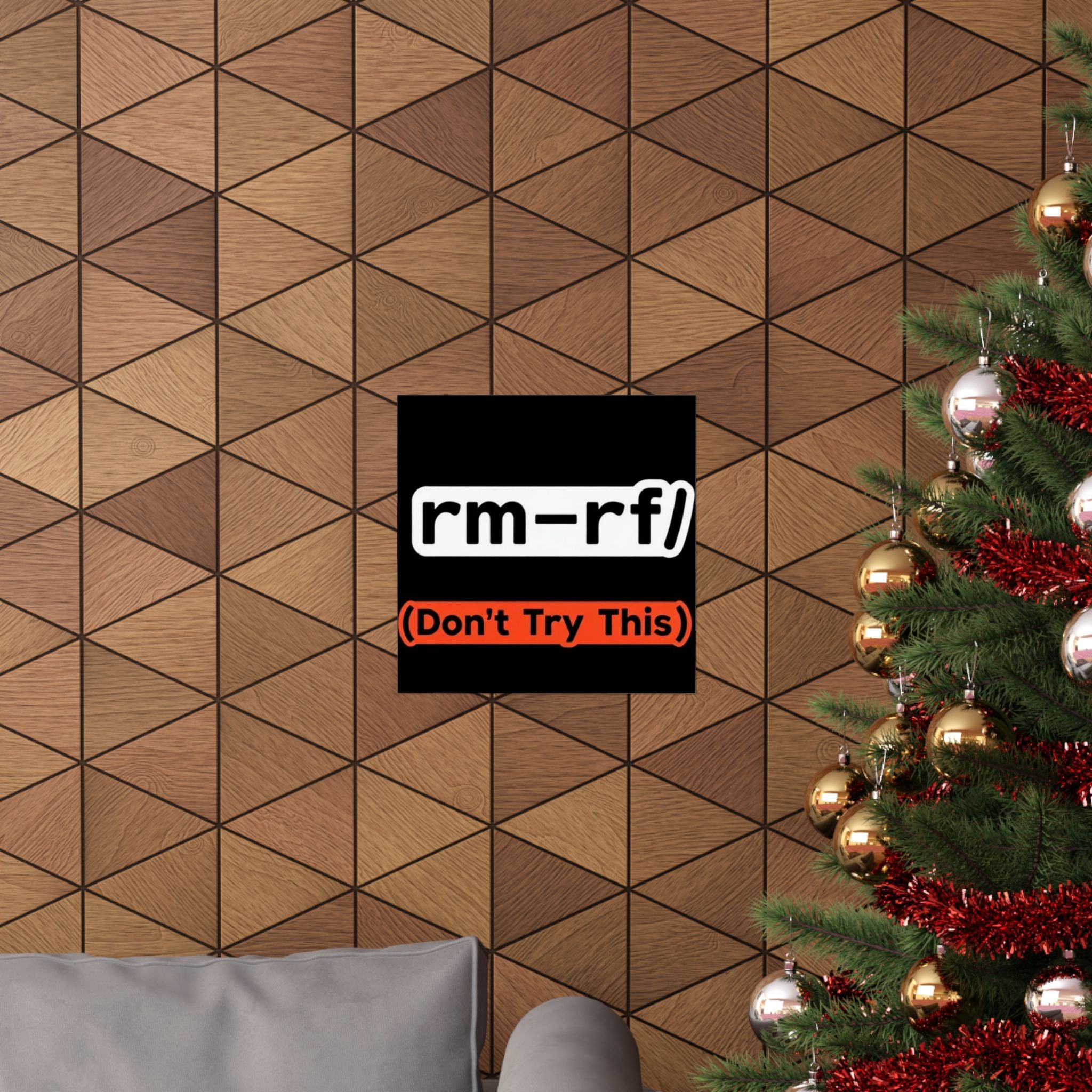 "rm -rf/ (Don't Try This)" Funny IT Tech Humor Matte Vertical Posters