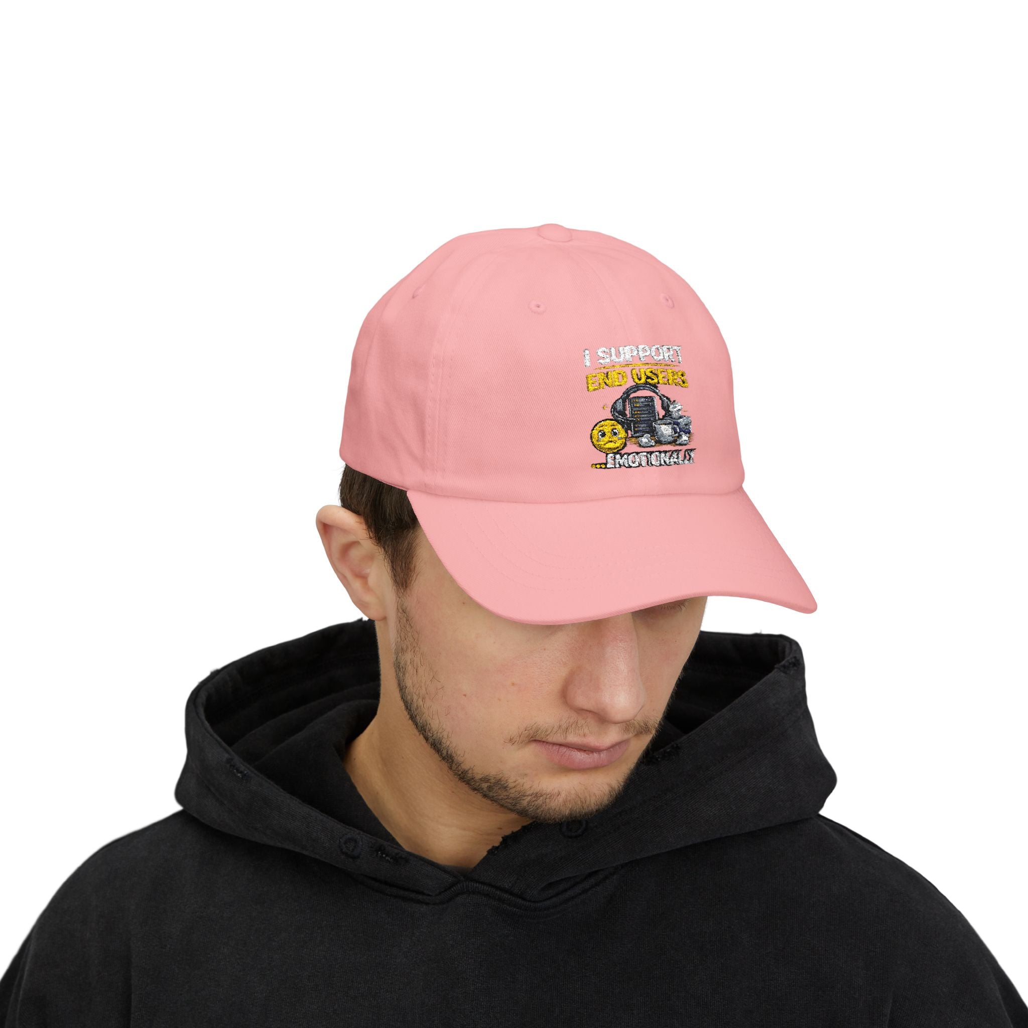 "I Support End Users...Emotionally" Tech Humor Funny IT Baseball Hat/Cap