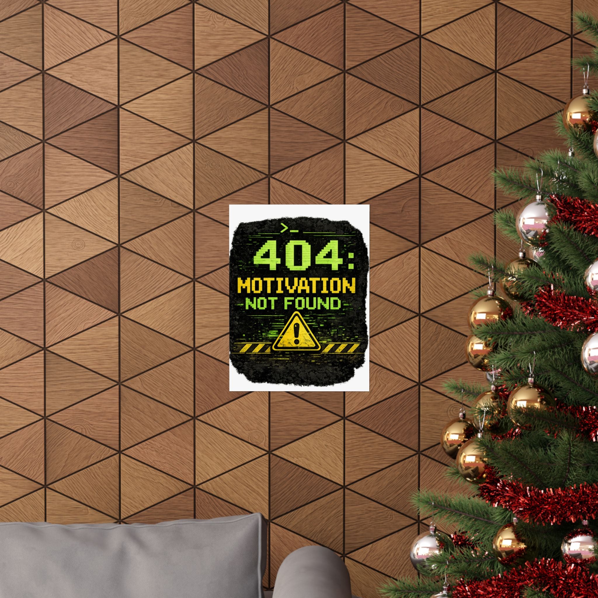 "Error 404 Motivation Not Found" Geek Tech Humor Funny IT Matte Vertical Posters