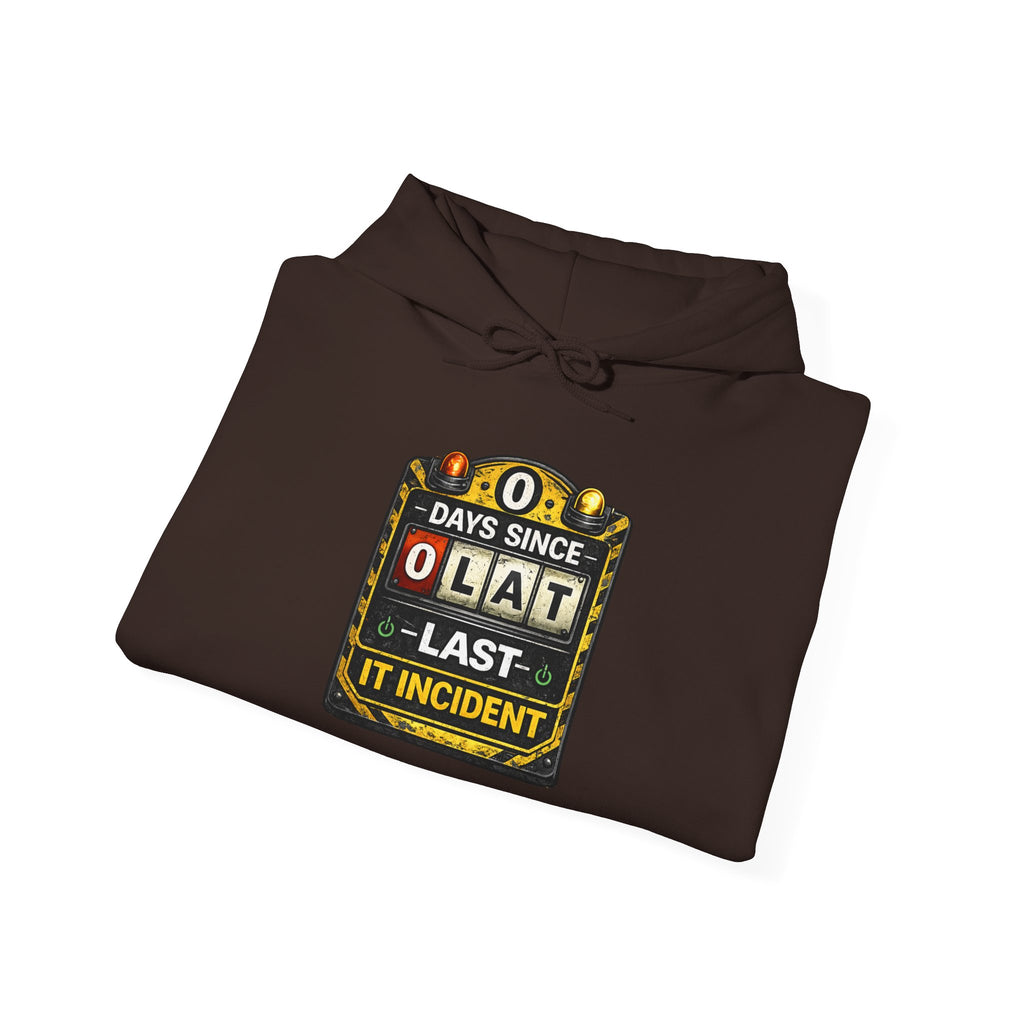 "0 Days Since Last IT Incident" Tech Humor Unisex Heavy Blend™ Hoodie