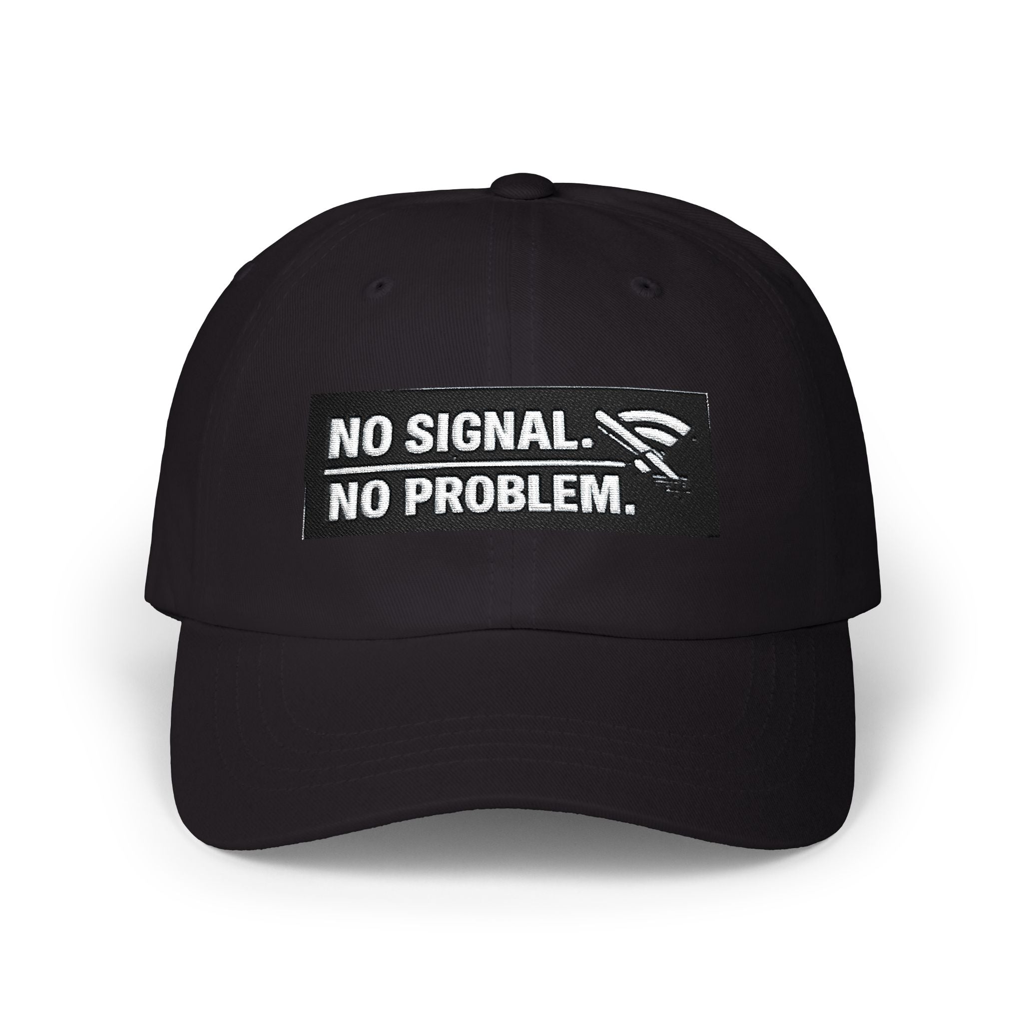 "No Signal No Problem" Tech Humor Funny IT Baseball Hat/Cap