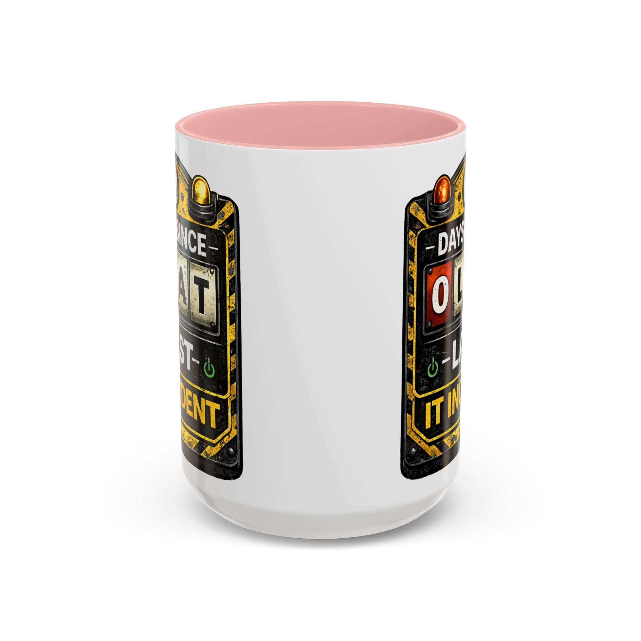 "0 Days Since Last IT Incident" IT Humor Accent Coffee Mug (11, 15oz)