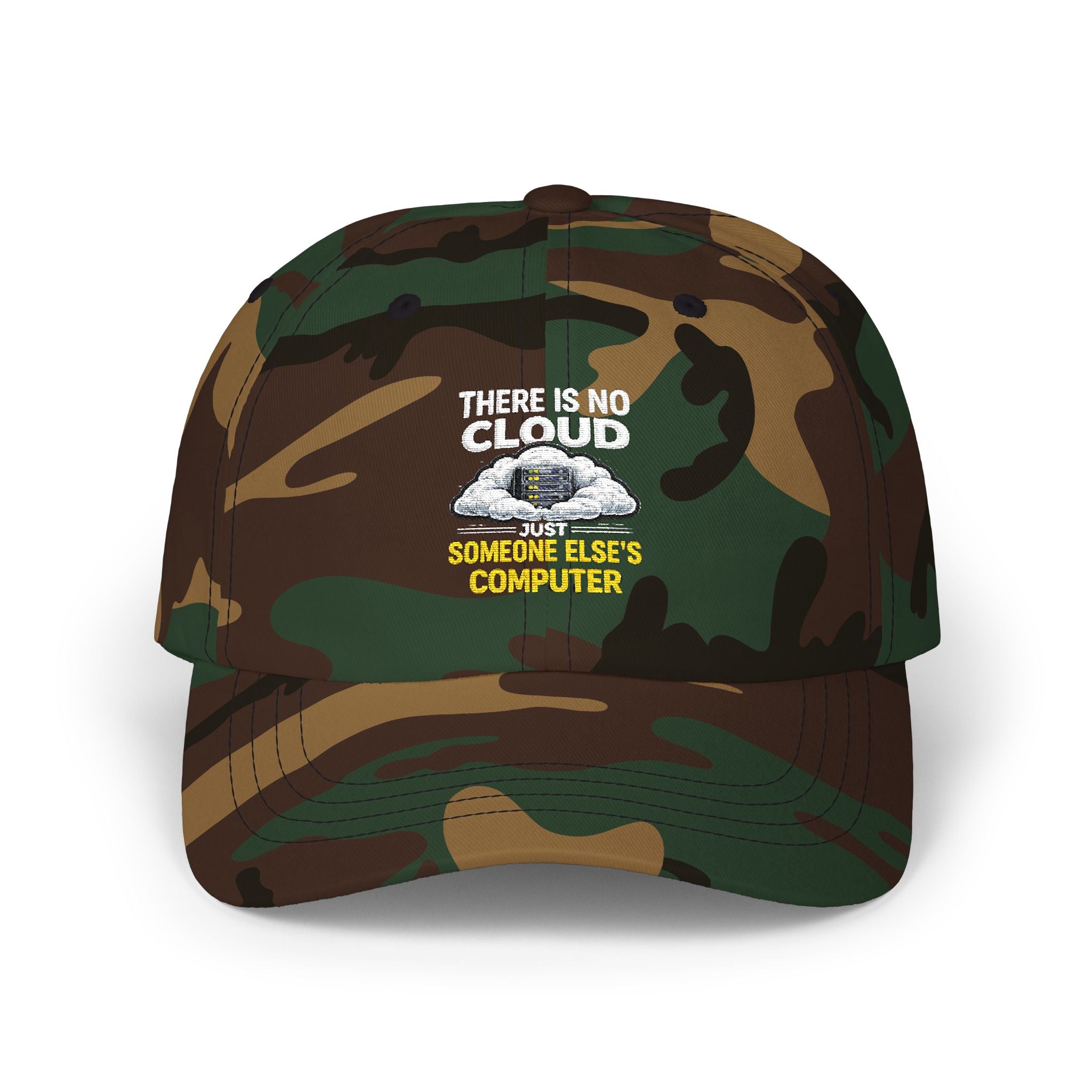 Dad Cap – 'There Is No Cloud, Just Someone Else's Computer" IT Humor Recycled Earth Graphic Hat