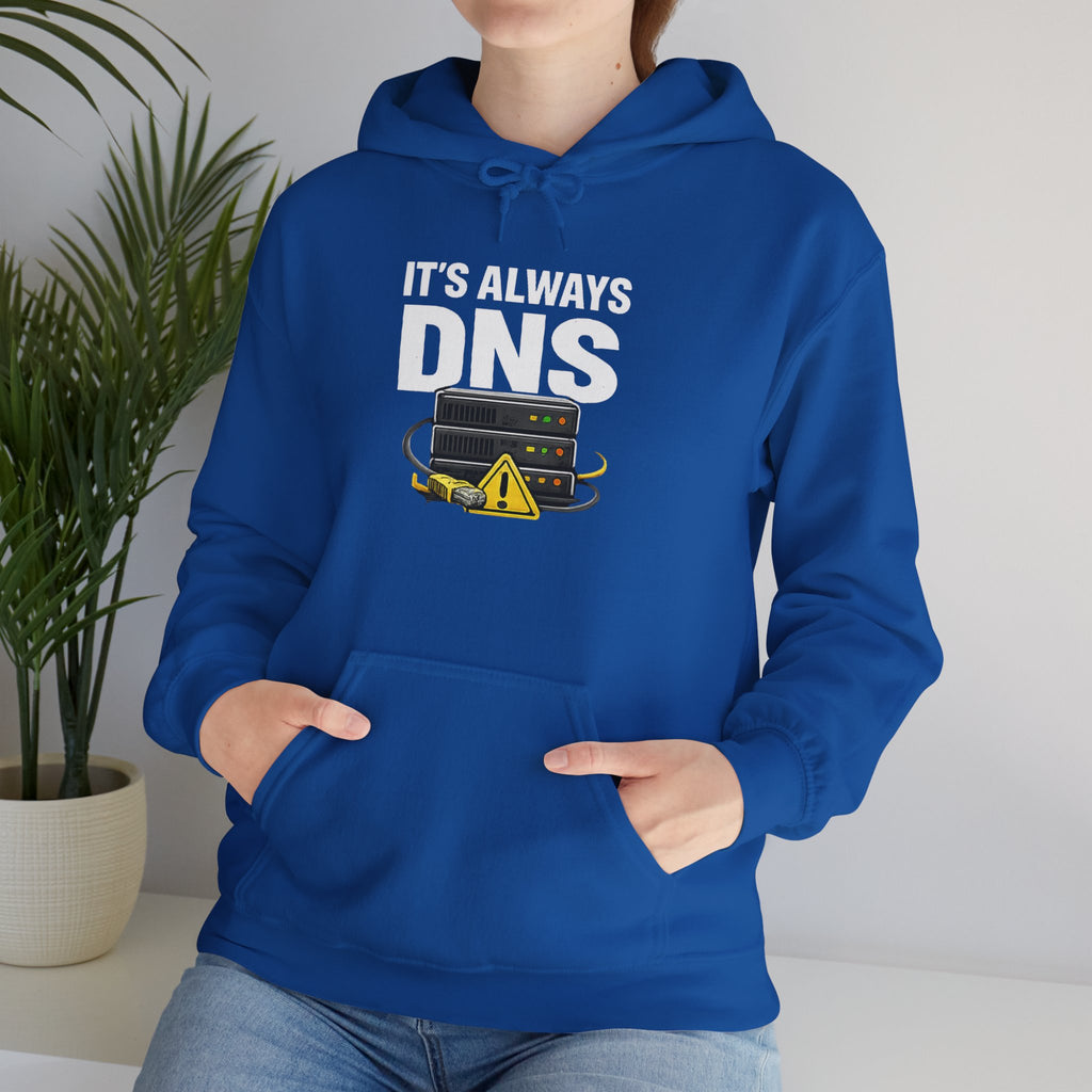 "It's Always DNS" Tech Humor Unisex Heavy Blend™ Hoodie