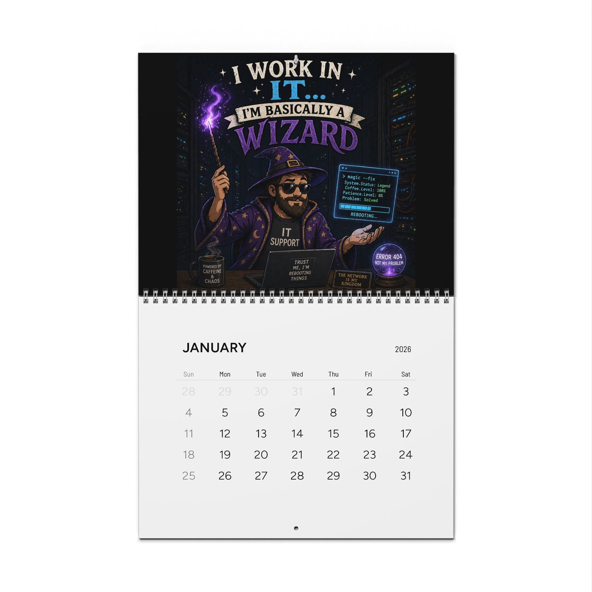 Wall Calendars (2026) Funny Tech IT