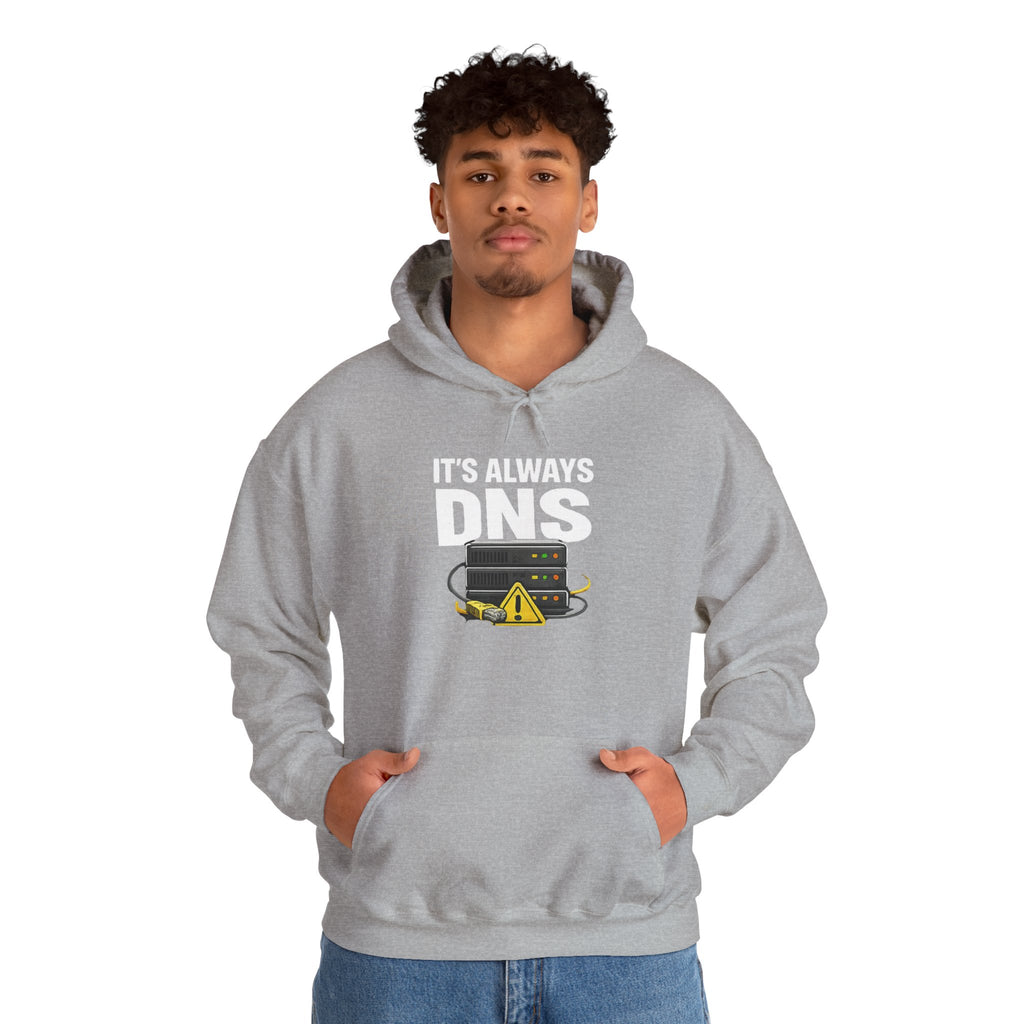 "It's Always DNS" Tech Humor Unisex Heavy Blend™ Hoodie