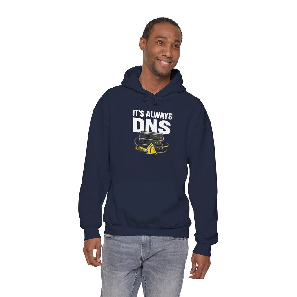 "It's Always DNS" Tech Humor Unisex Heavy Blend™ Hoodie