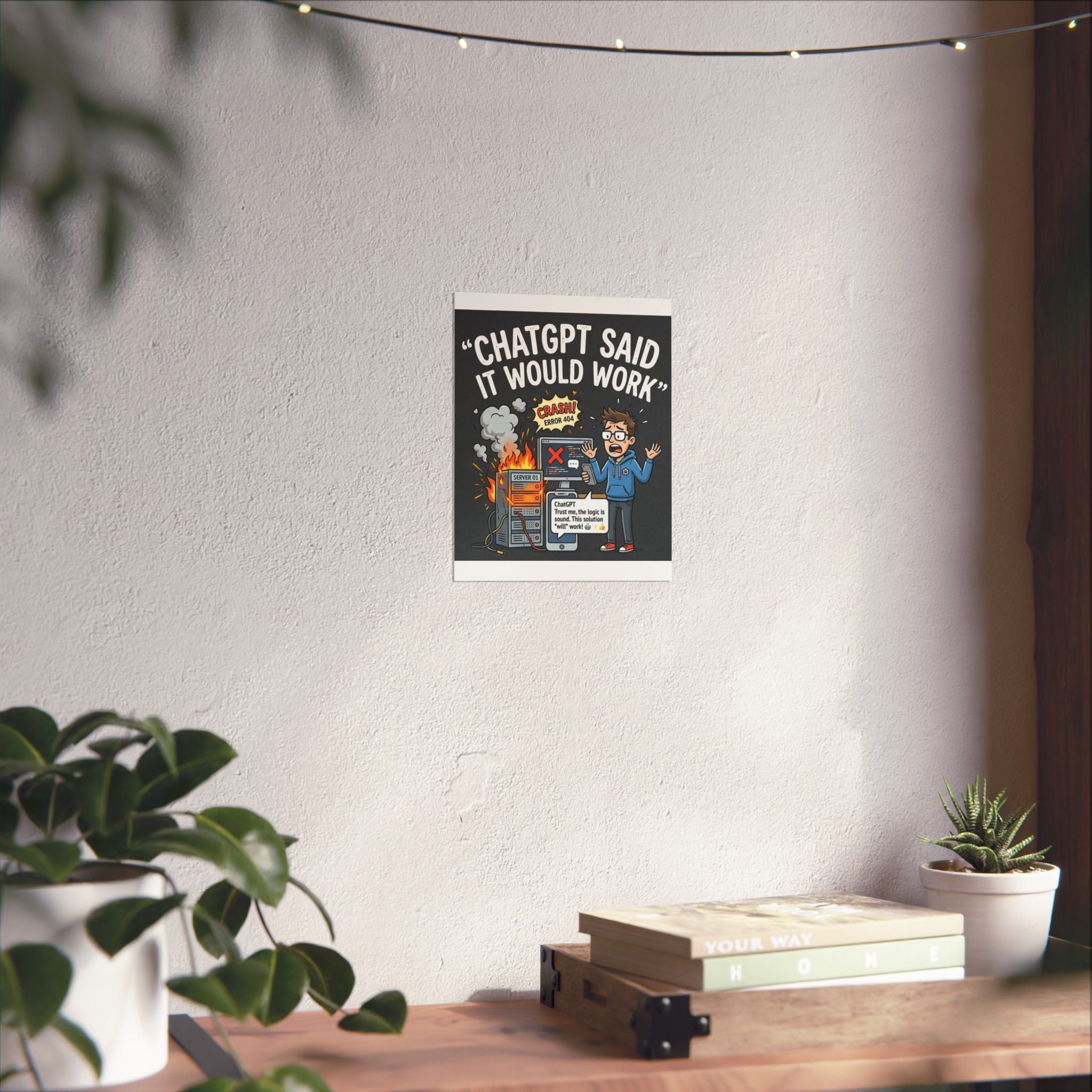 "ChatGPT Said It Would Work" Tech Humor Funny IT Matte Vertical Poster