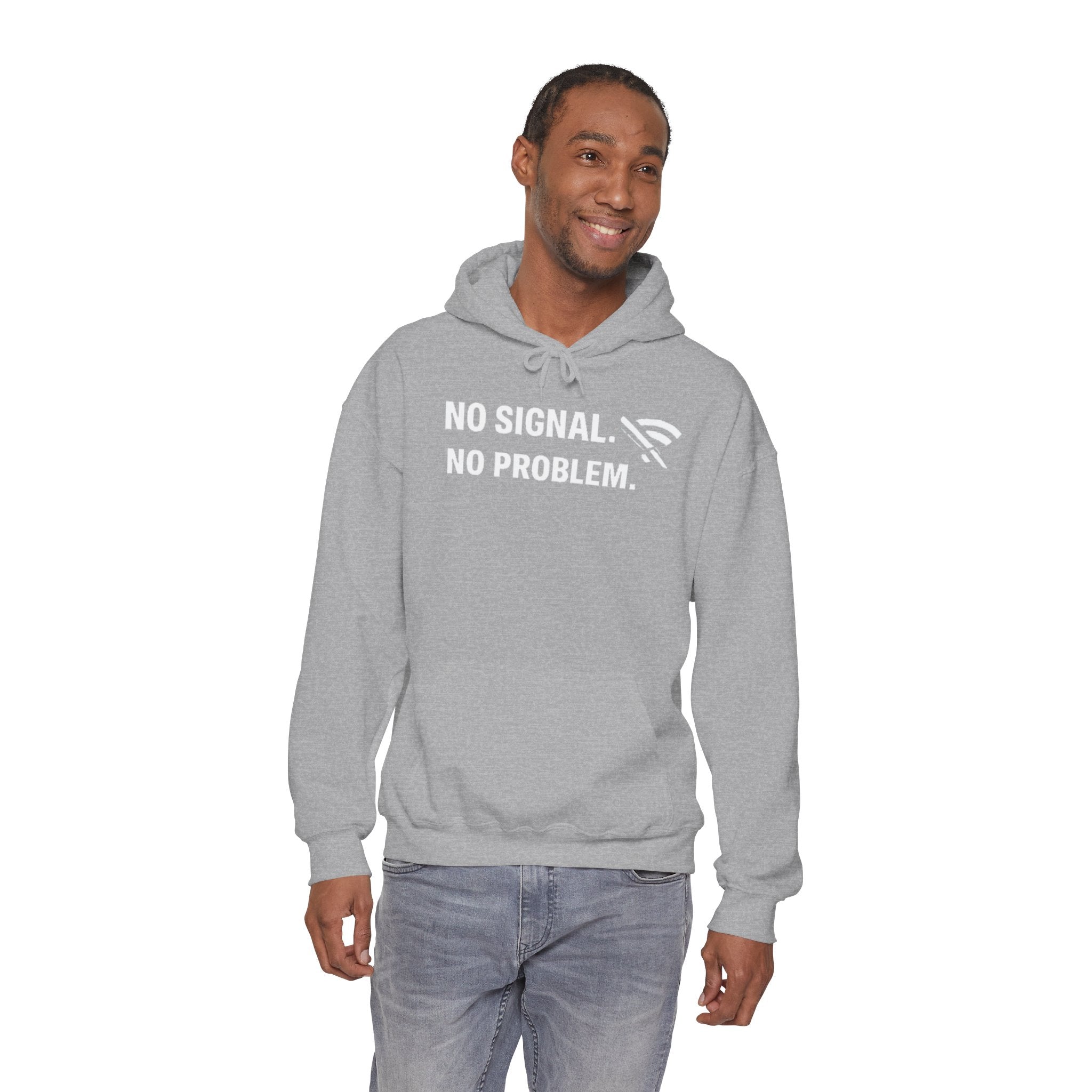 "No Signal, No Problem" IT Humor Unisex Heavy Blend™ Hoodie