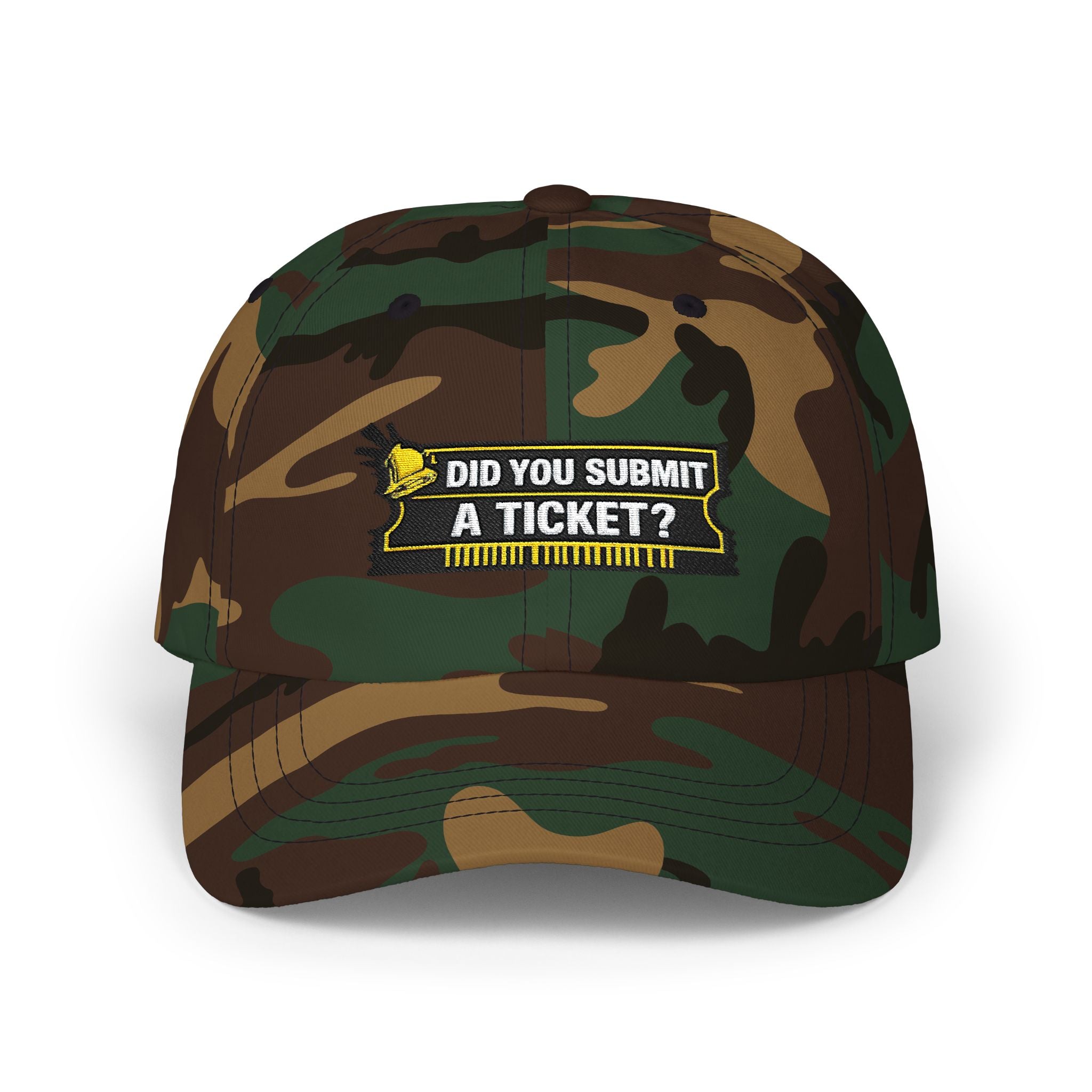 "Did You Submit a Ticket?" Tech Humor Funny IT Baseball Hat/Cap