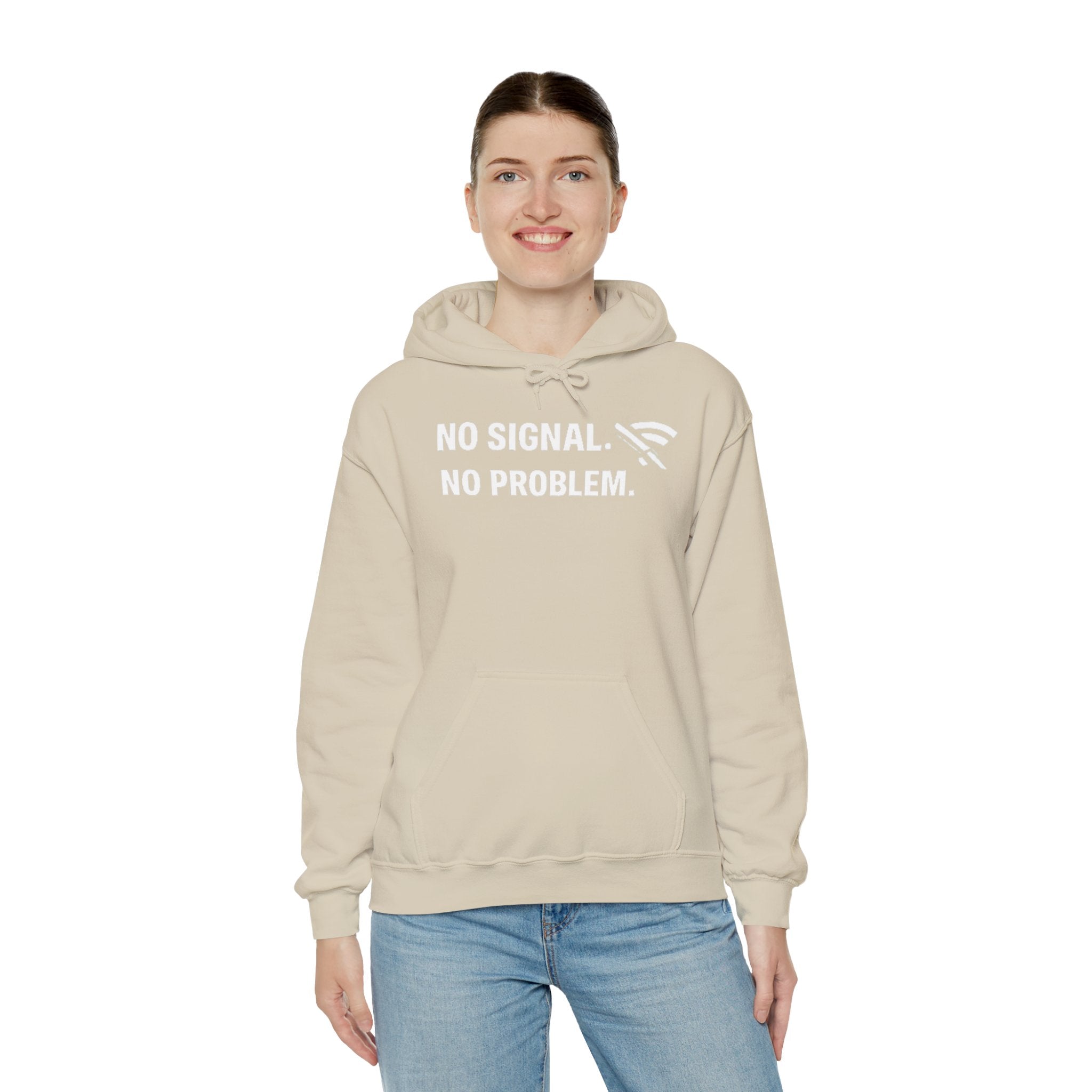 "No Signal, No Problem" IT Humor Unisex Heavy Blend™ Hoodie
