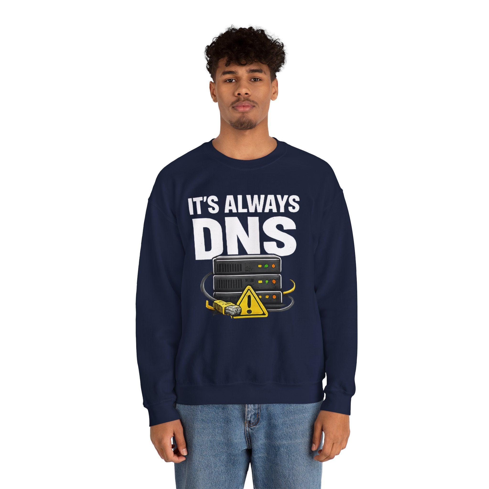 "Its Always DNS" Unisex Heavy Blend™ Crewneck Sweatshirt