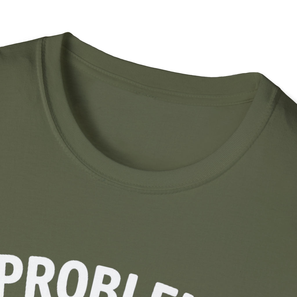"Problem Exists Between Chair & Keyboard" Funny IT T-Shirt — Tech Coder Humor Graphic Tee