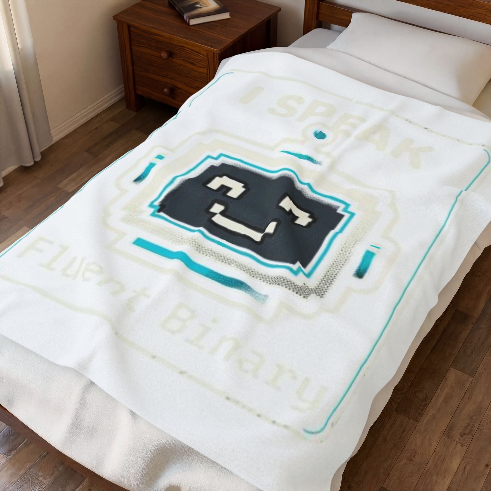 "I Speak Fluent Binary" IT Humor Funny IT Velveteen Plush Blanket